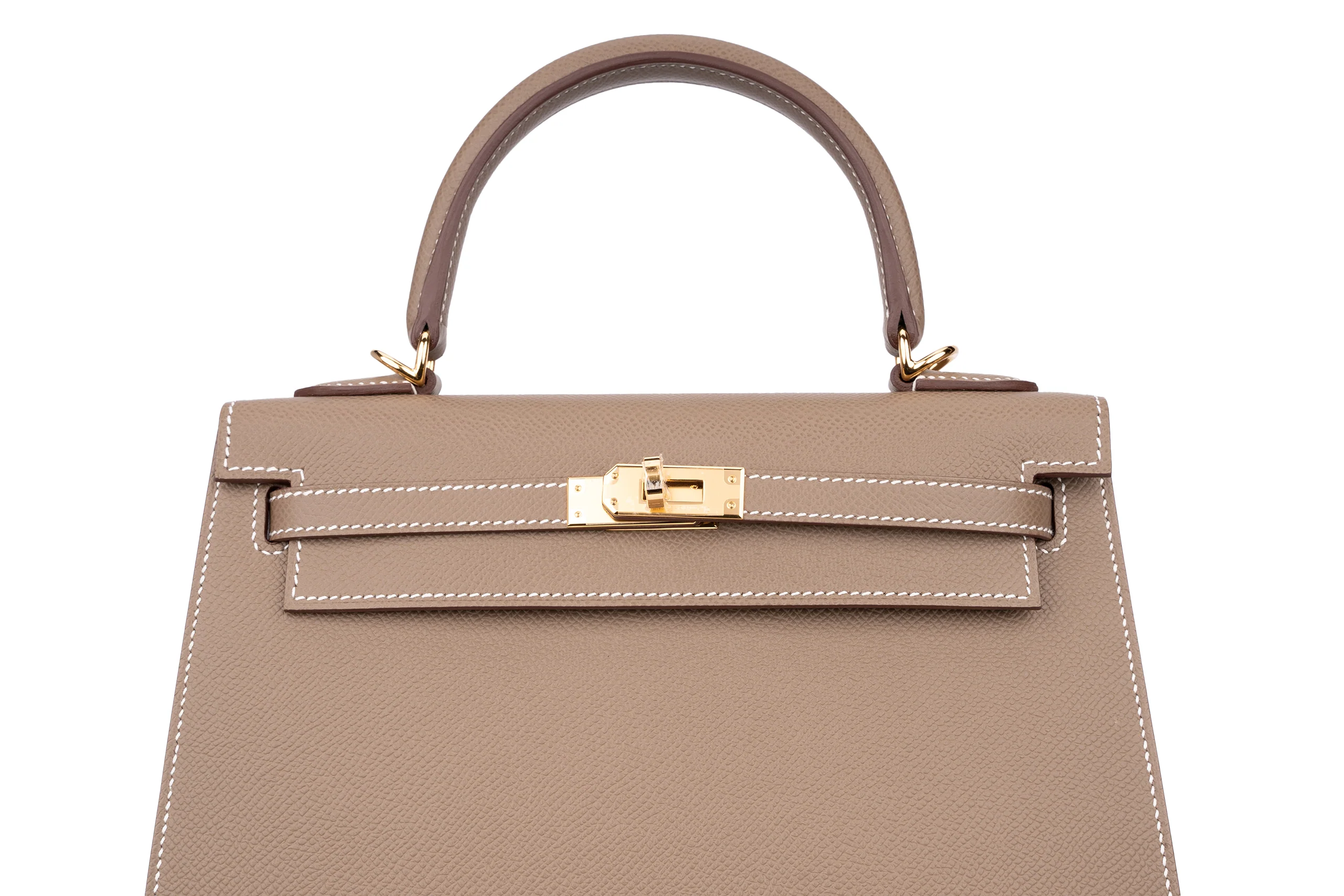 Hermès Kelly 25 Etoupe Epsom Sellier Gold Hardware - Image 7