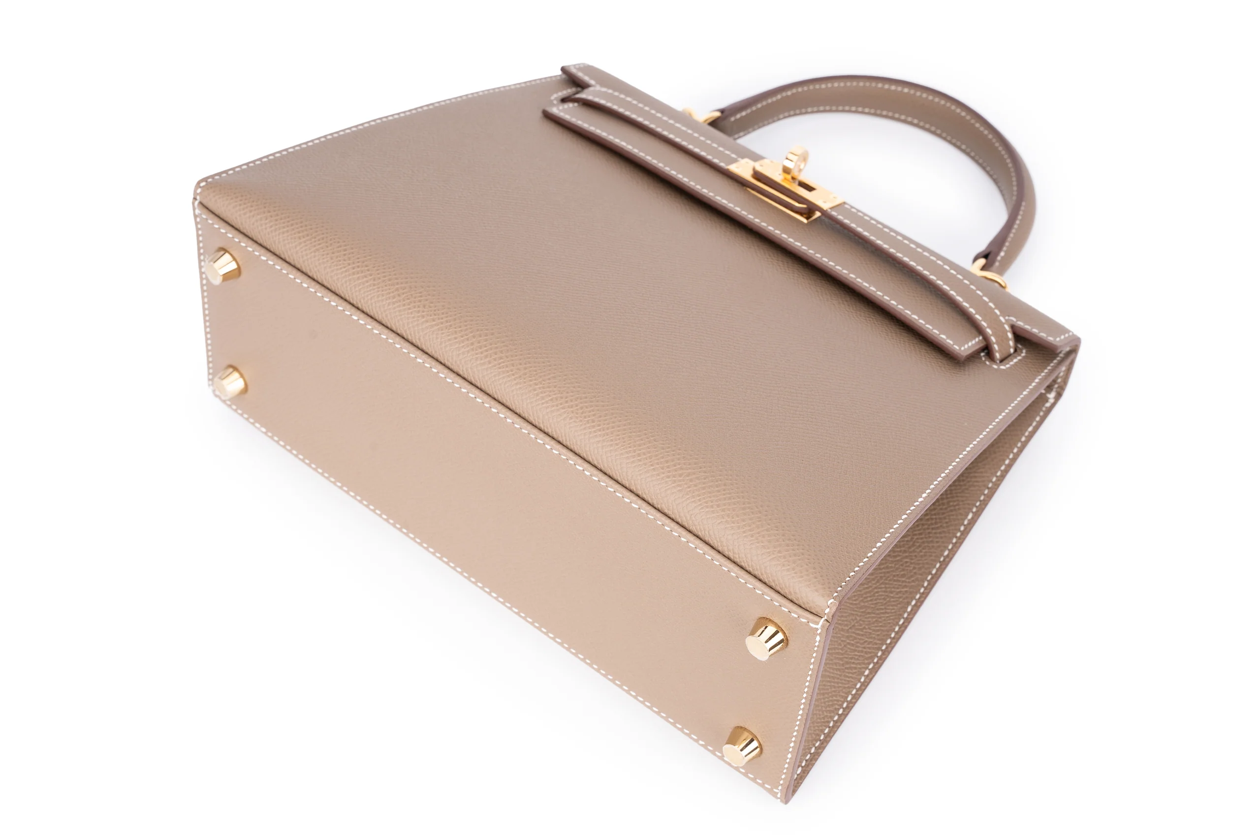 Hermès Kelly 25 Etoupe Epsom Sellier Gold Hardware - Image 8