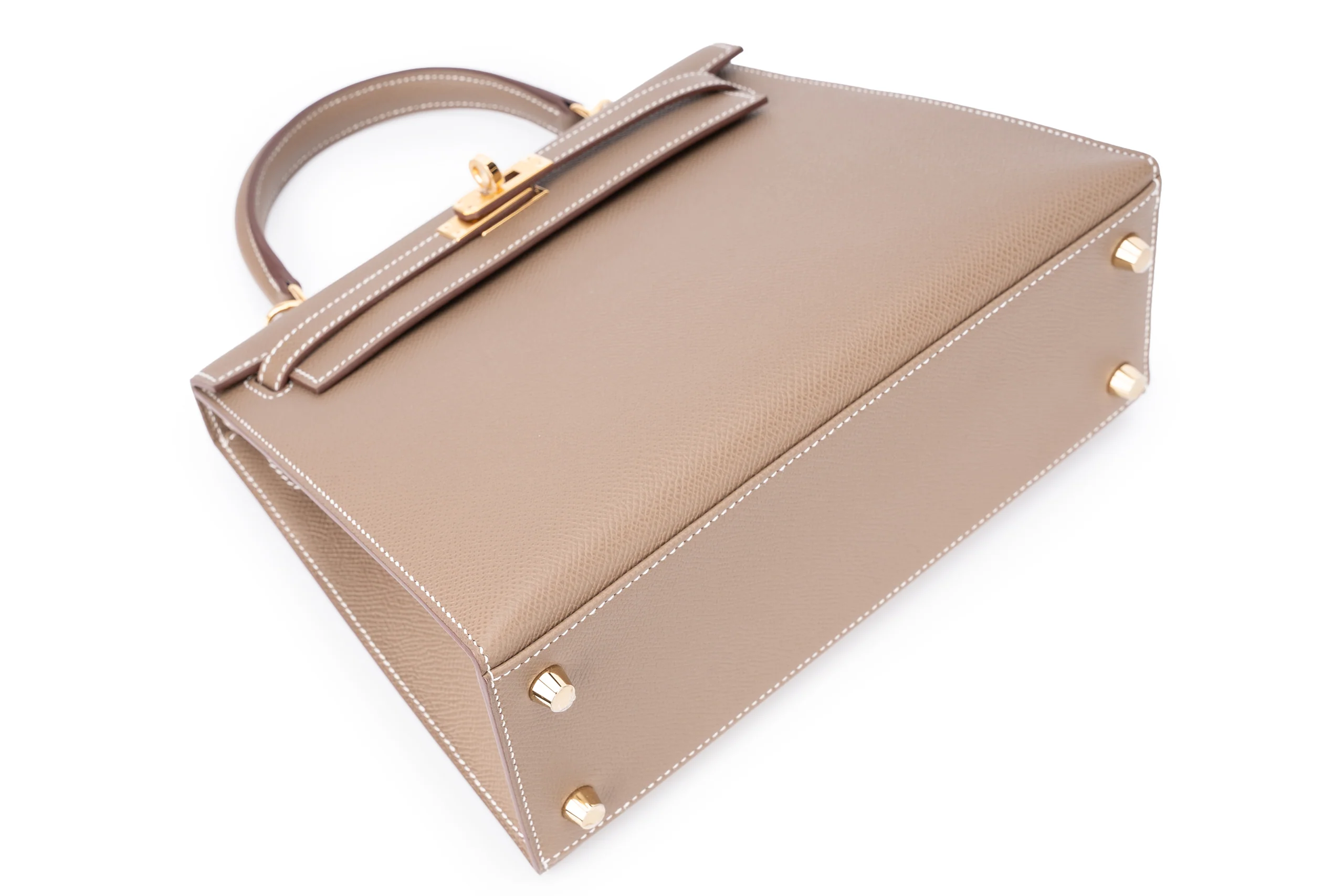 Hermès Kelly 25 Etoupe Epsom Sellier Gold Hardware - Image 9