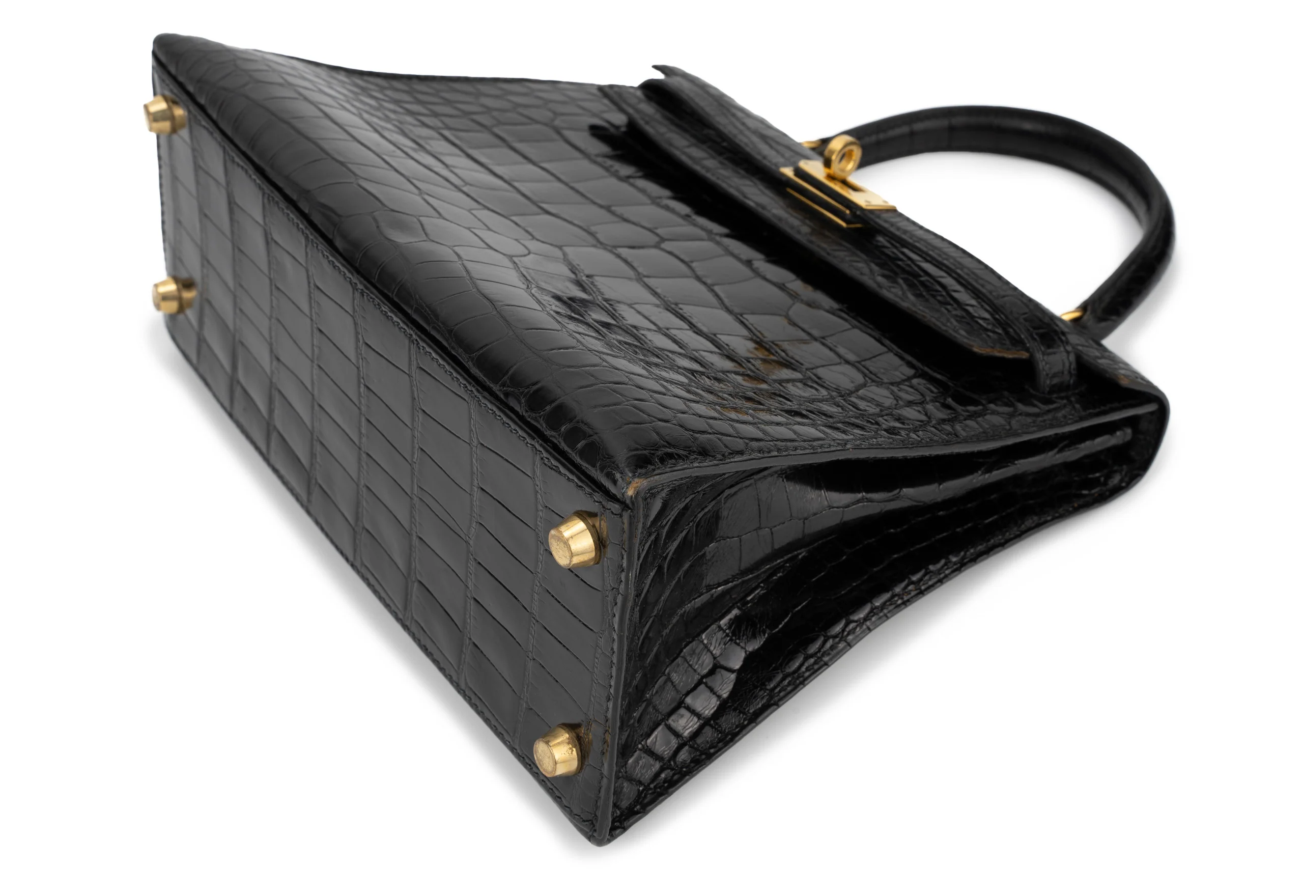 Hermès Kelly 25 Exotic Alligator Black GHW - Image 11