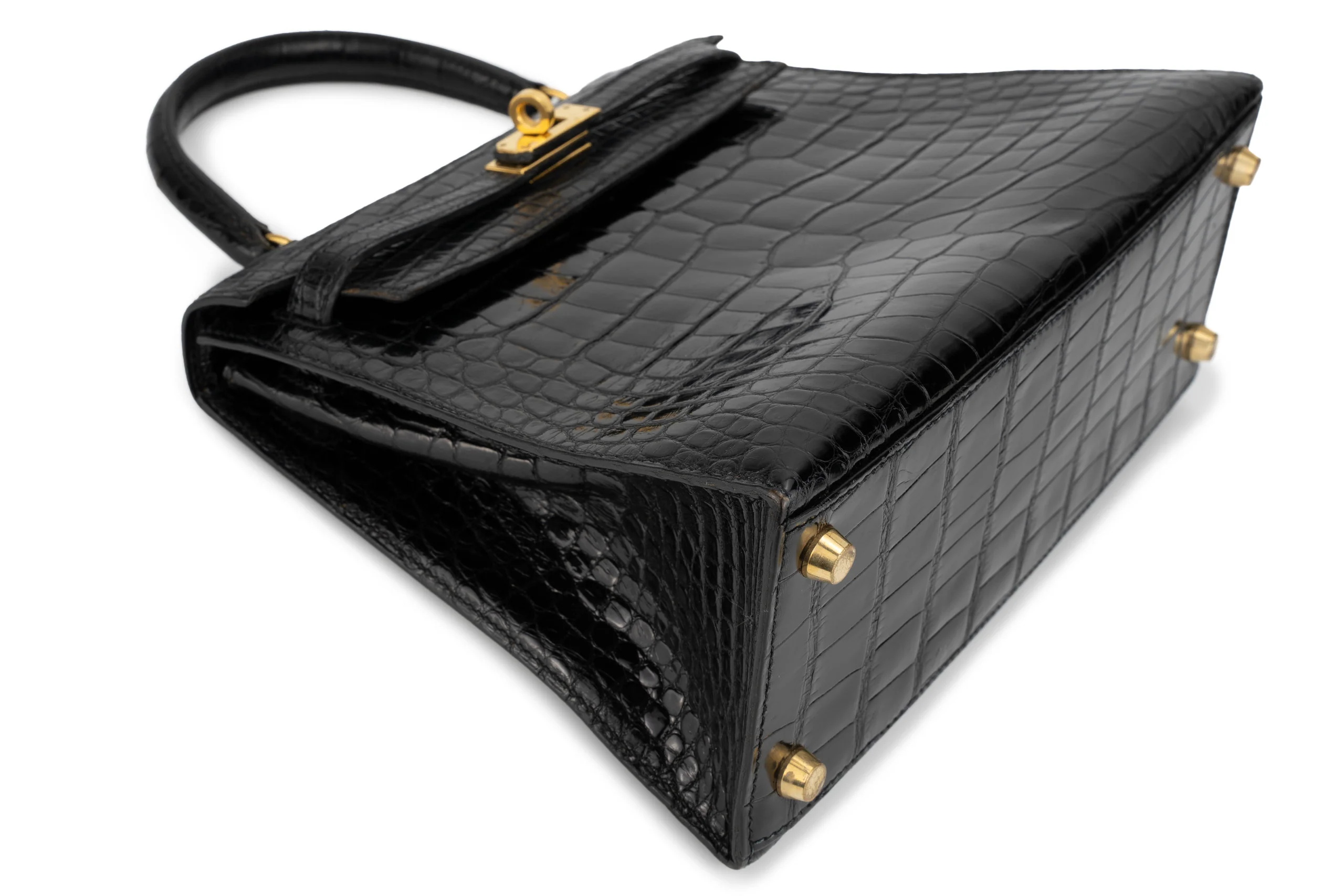 Hermès Kelly 25 Exotic Alligator Black GHW - Image 12