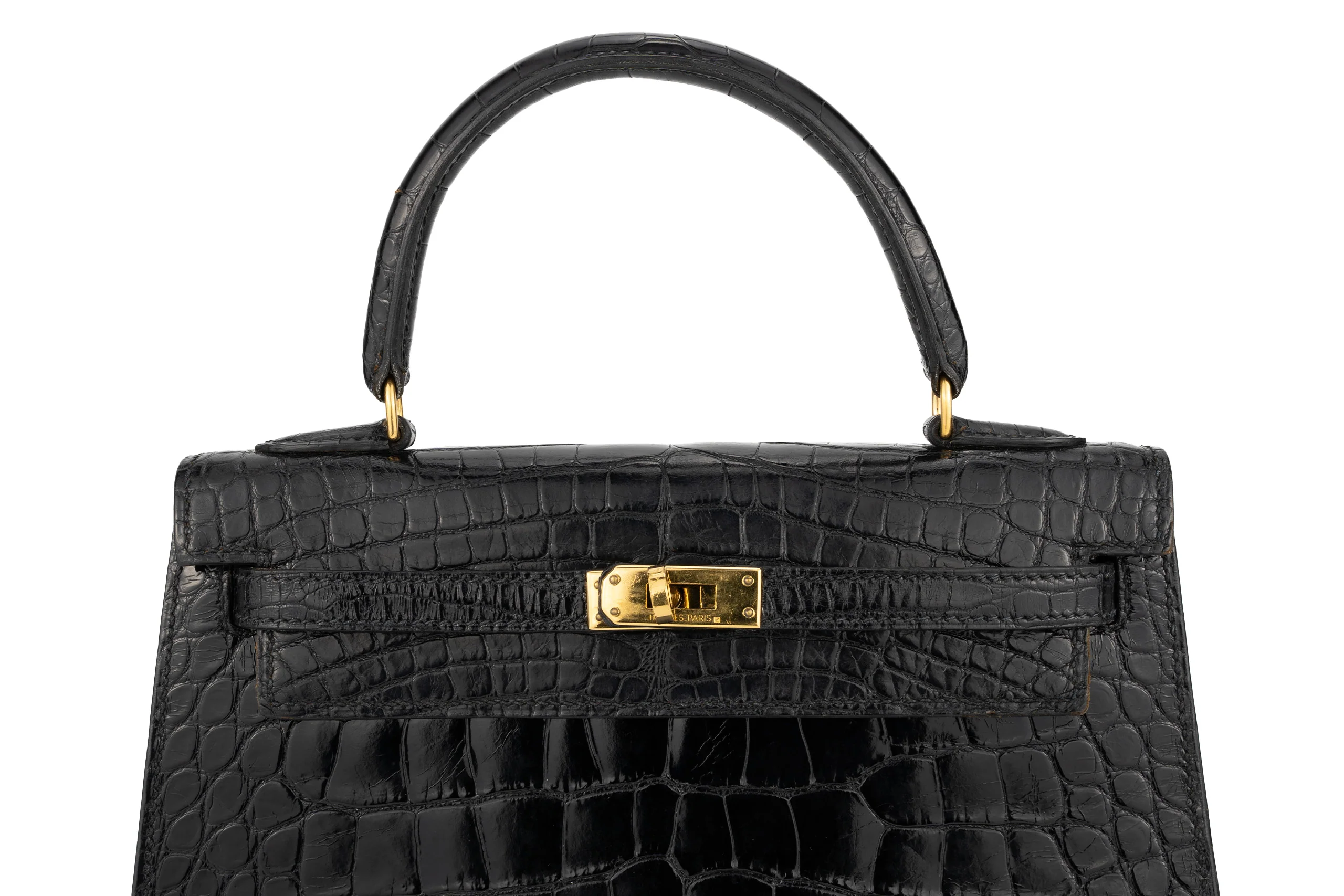 Hermès Kelly 25 Exotic Alligator Black GHW - Image 7