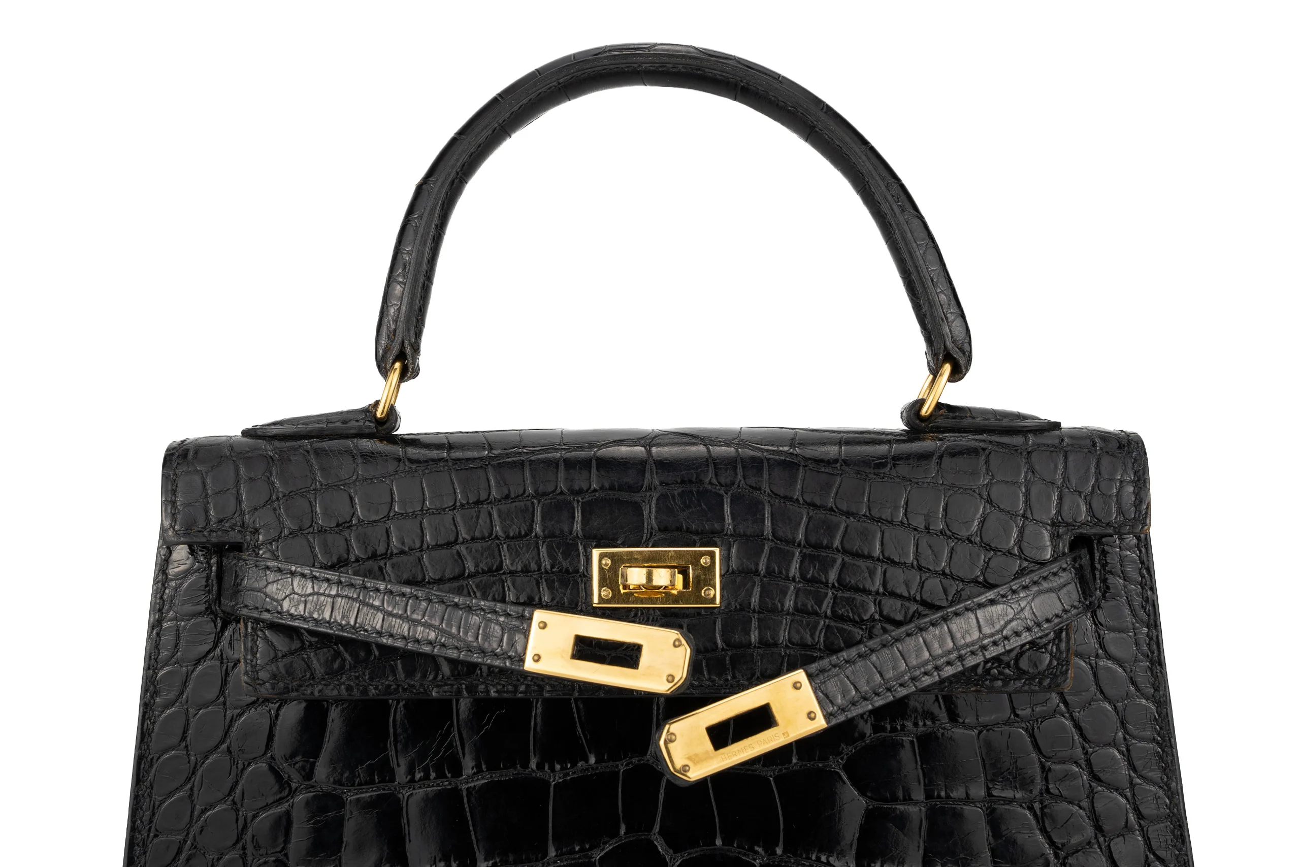 Hermès Kelly 25 Exotic Alligator Black GHW - Image 8