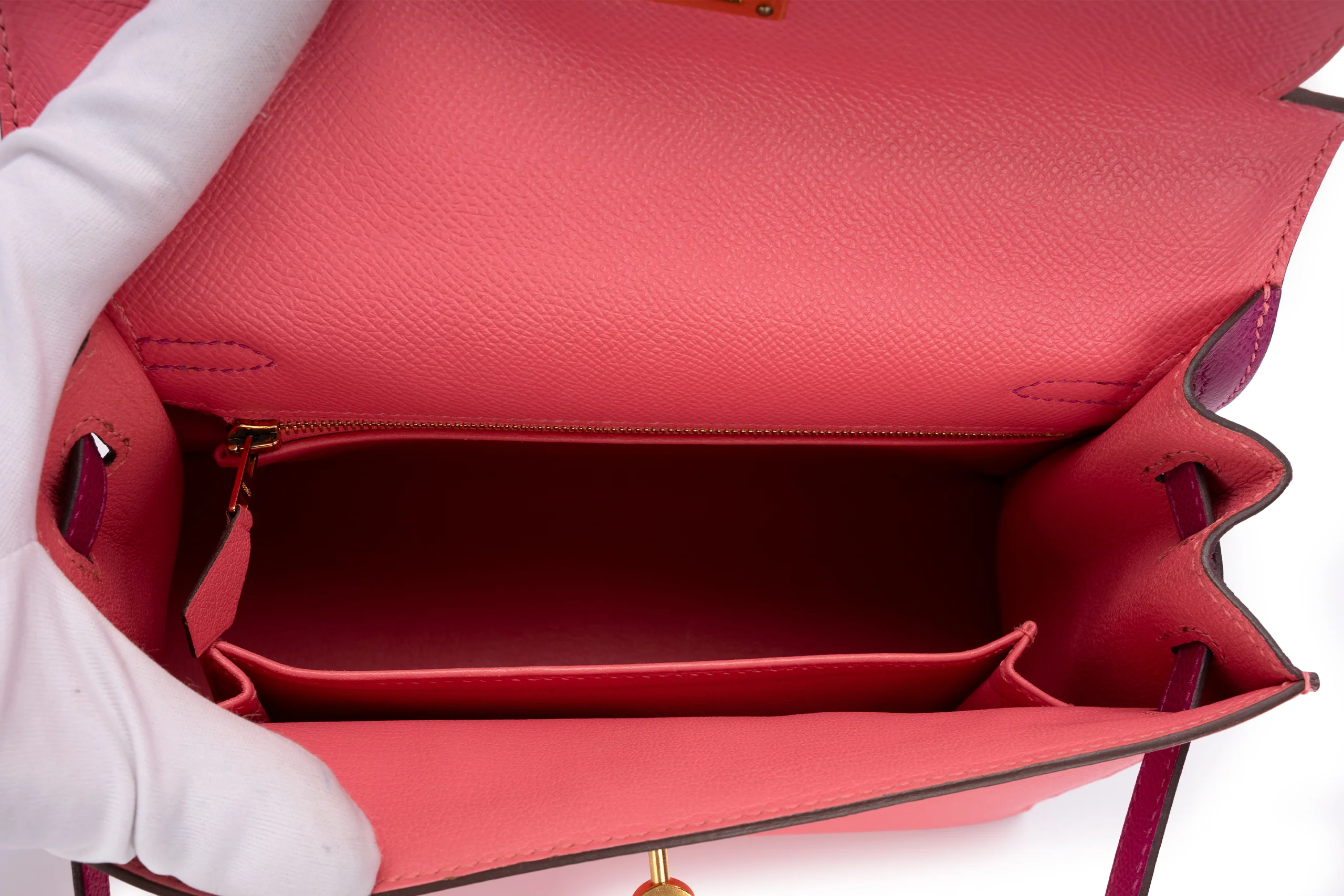 Hermès Kelly 25 Hss Epsom Rose Azalee/ Anemone BGHW - Image 11