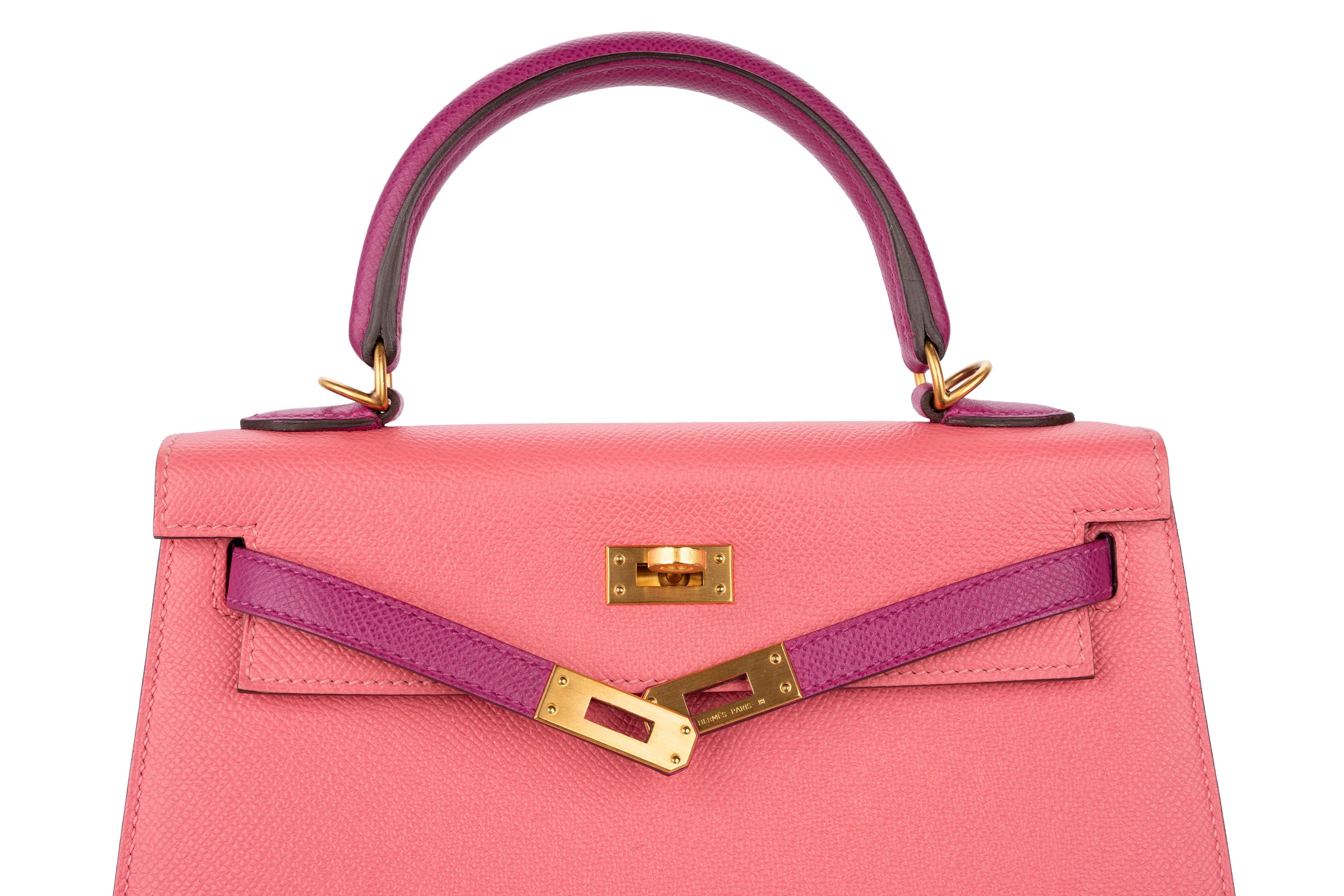Hermès Kelly 25 Hss Epsom Rose Azalee/ Anemone BGHW - Image 8