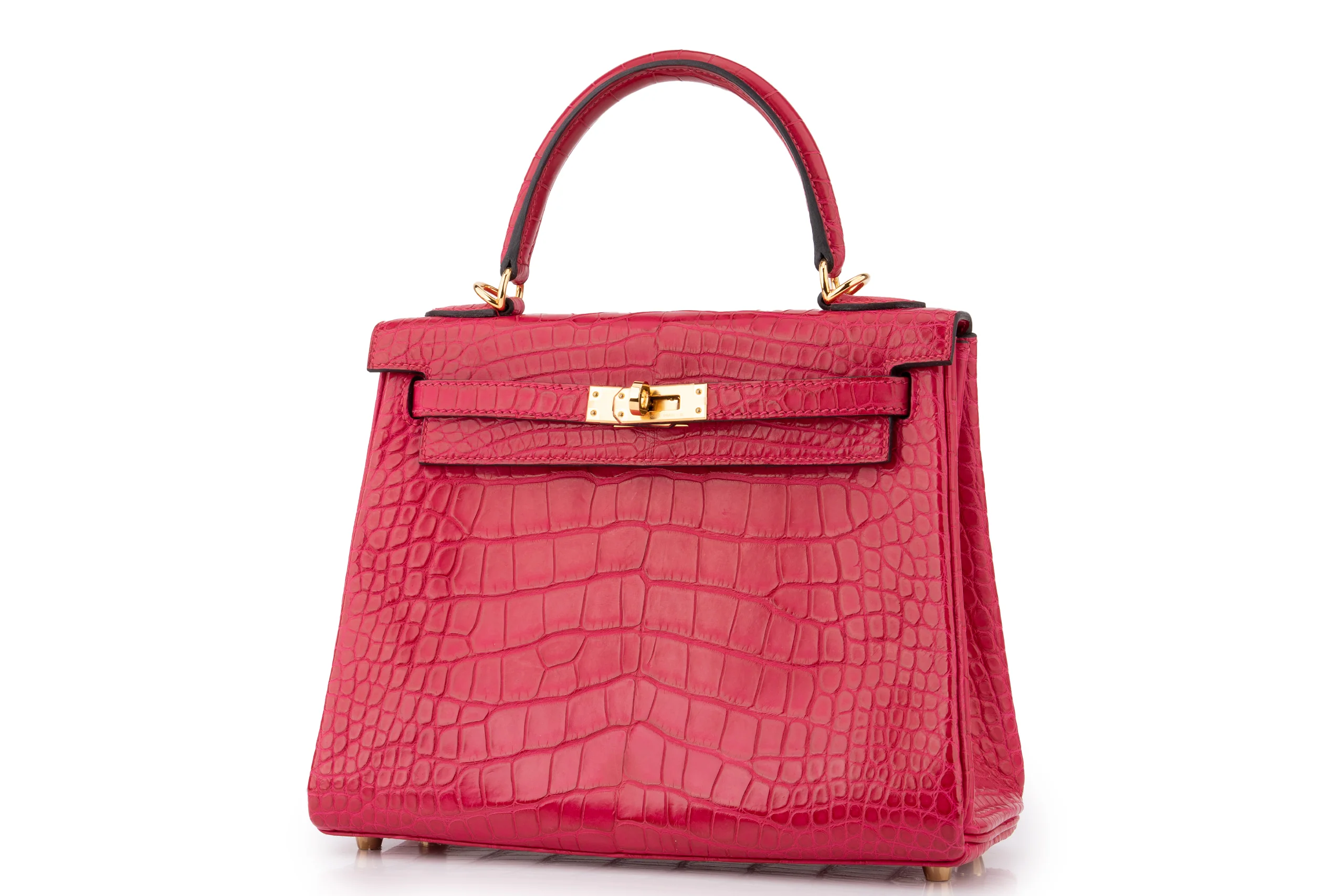 Hermès Kelly 25	Retourne	Alligator Mississippiensis	Matte Framboise	GHW - Image 2