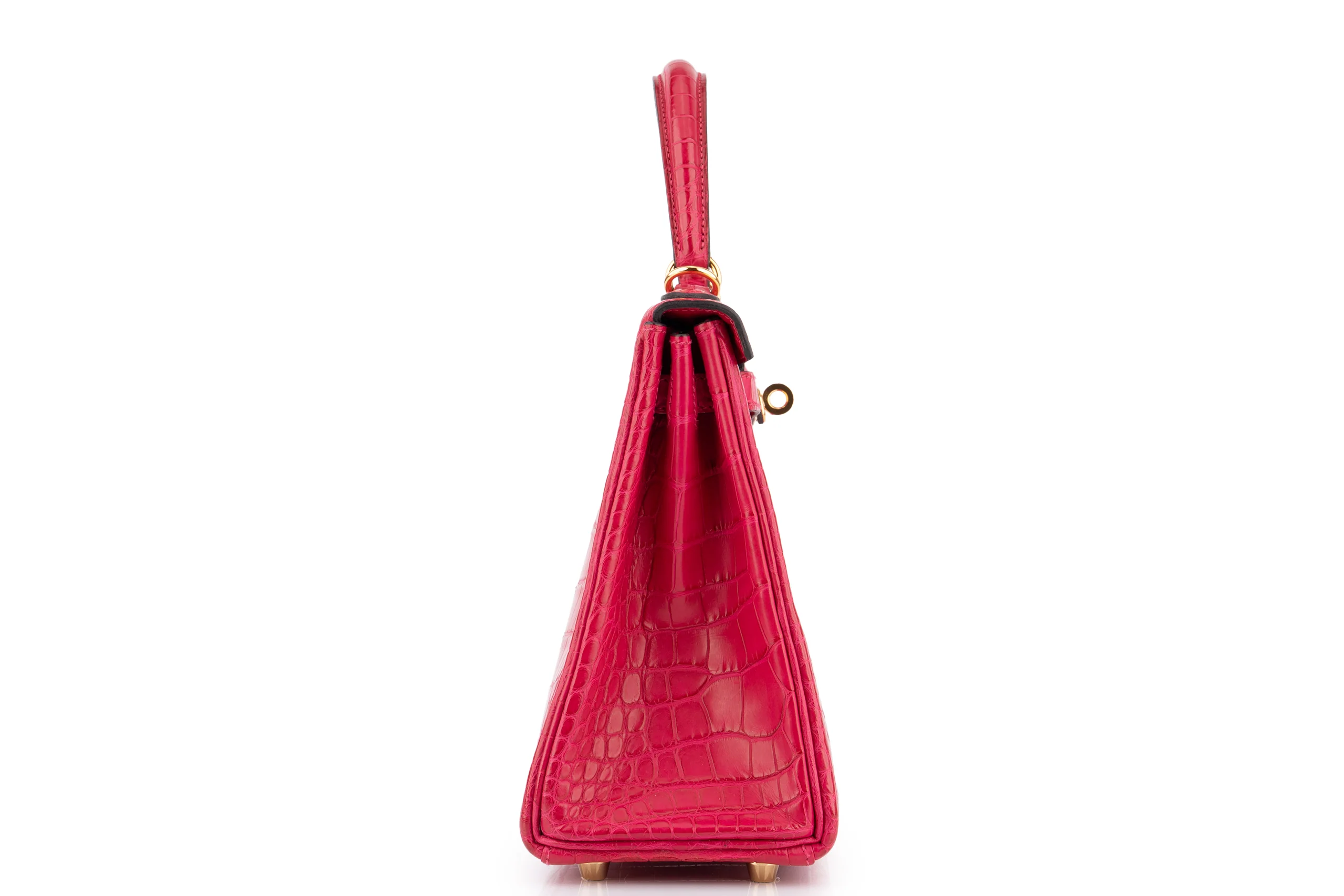Hermès Kelly 25	Retourne	Alligator Mississippiensis	Matte Framboise	GHW - Image 5