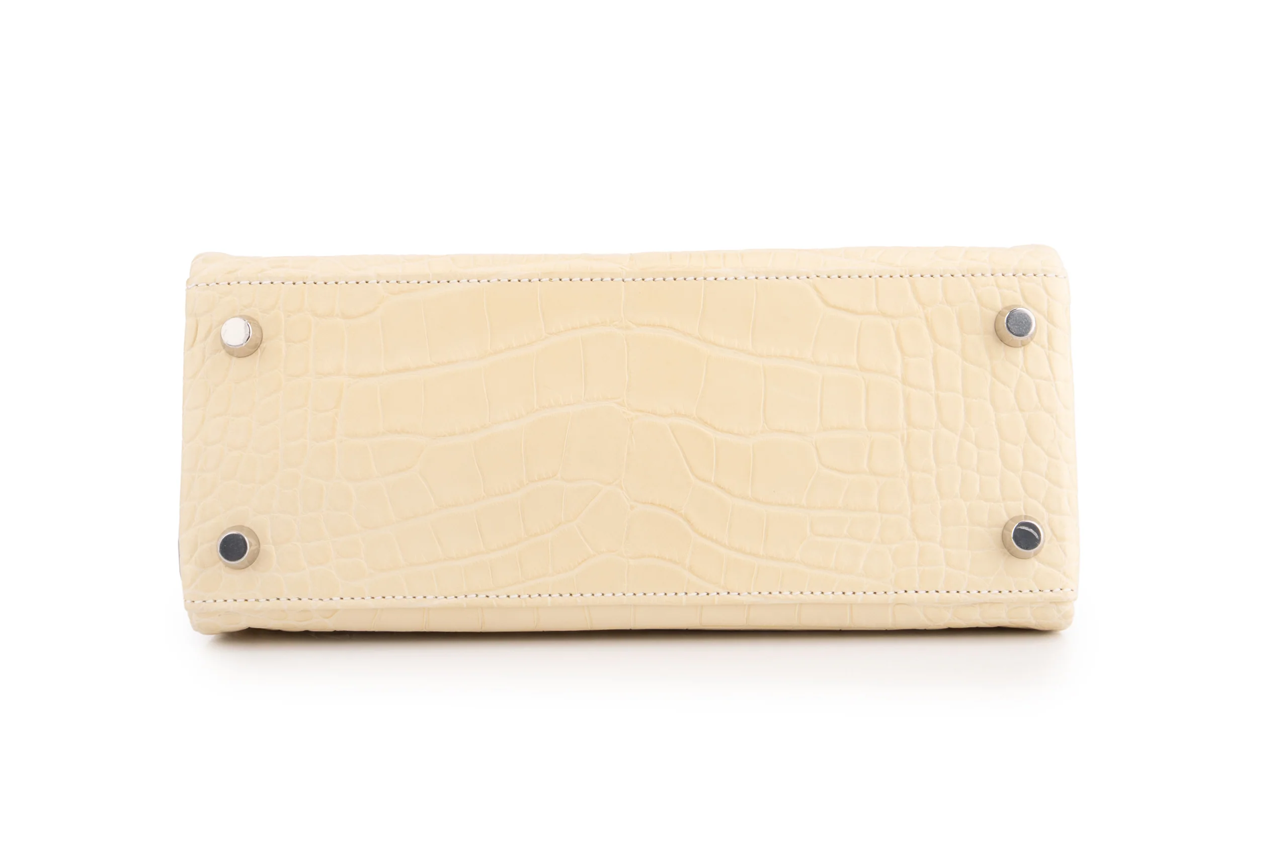 Hermès Kelly 25	Retourne	Matt Alligator Missi 	Vanille / Gris	BPHW - Image 8