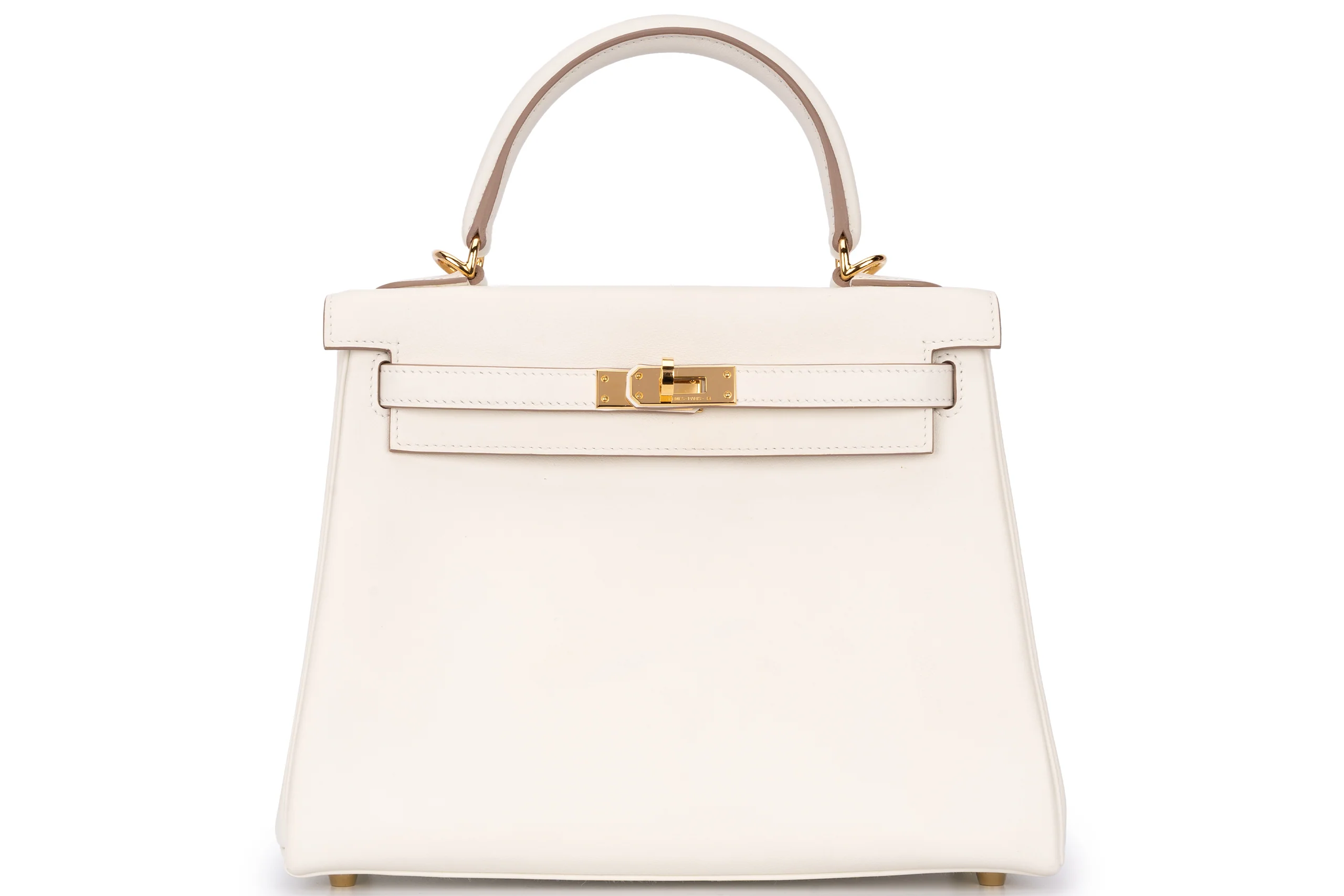 Hermès Kelly 25 Retourne Swift Mushroom GHW
