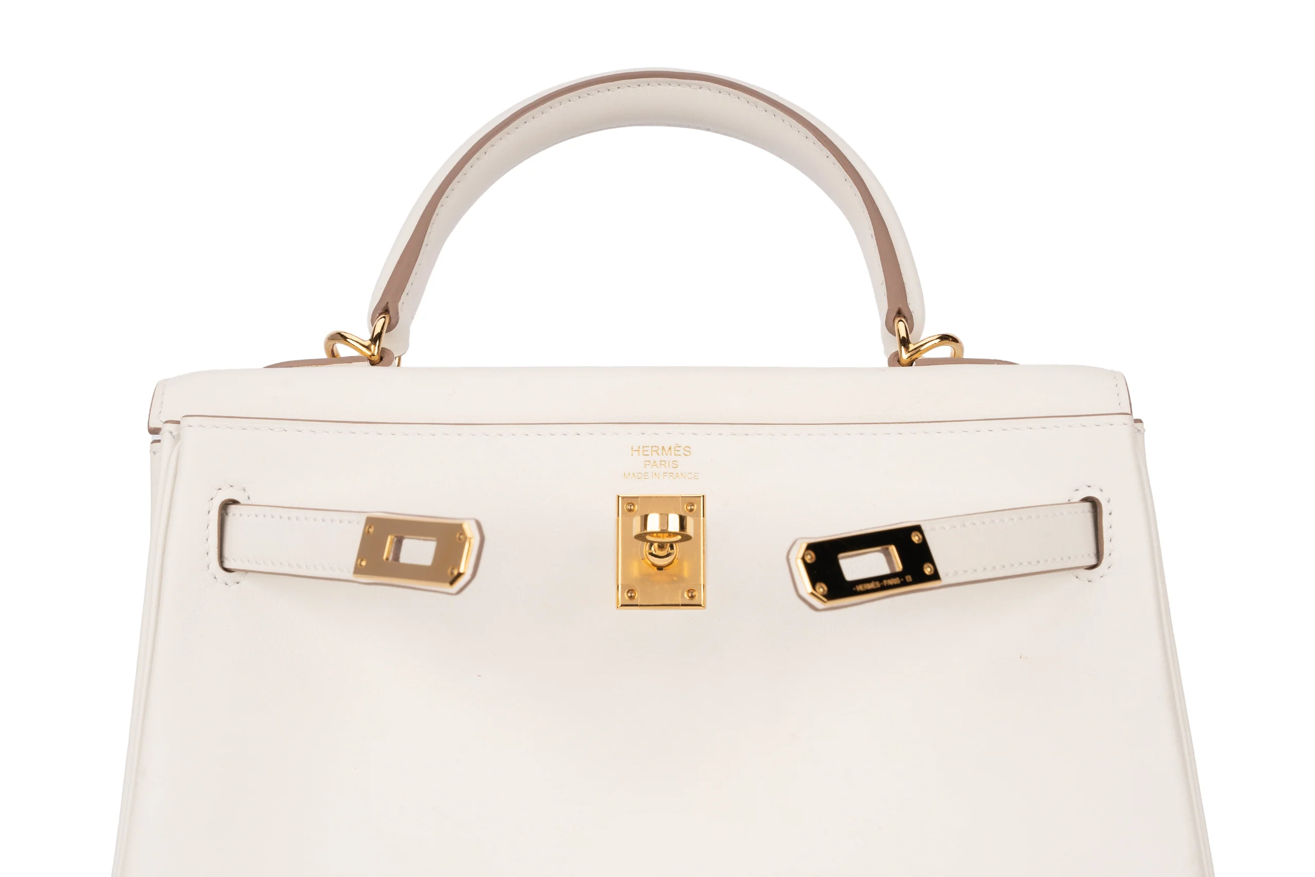 Hermès Kelly 25 Retourne Swift Mushroom GHW - Image 9