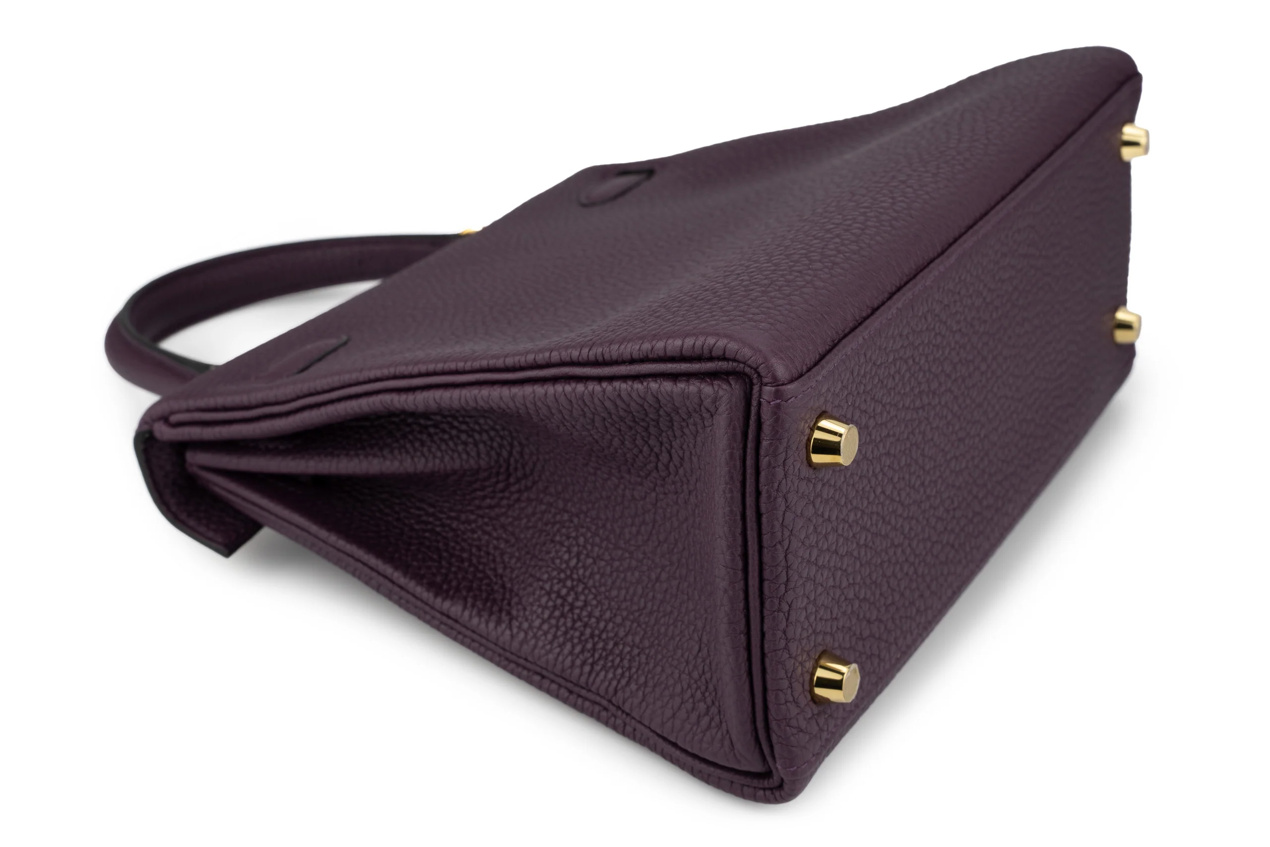 Hermès Kelly 25 Retourne Togo Cassis GHW - Image 11
