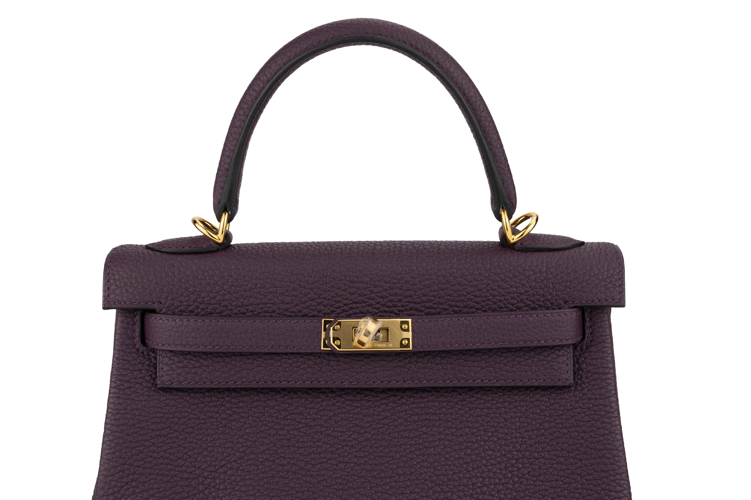 Hermès Kelly 25 Retourne Togo Cassis GHW - Image 6