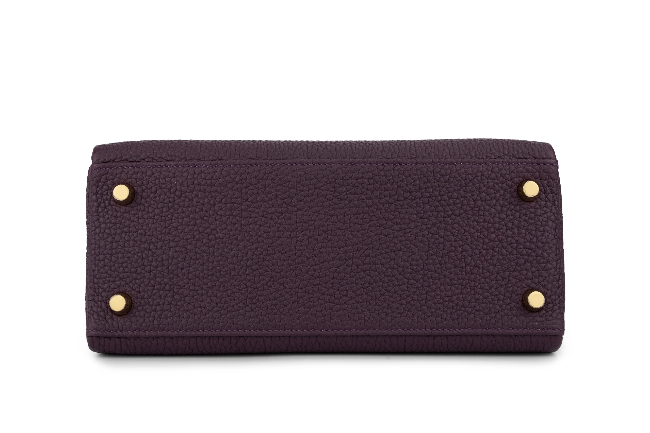 Hermès Kelly 25 Retourne Togo Cassis GHW - Image 7