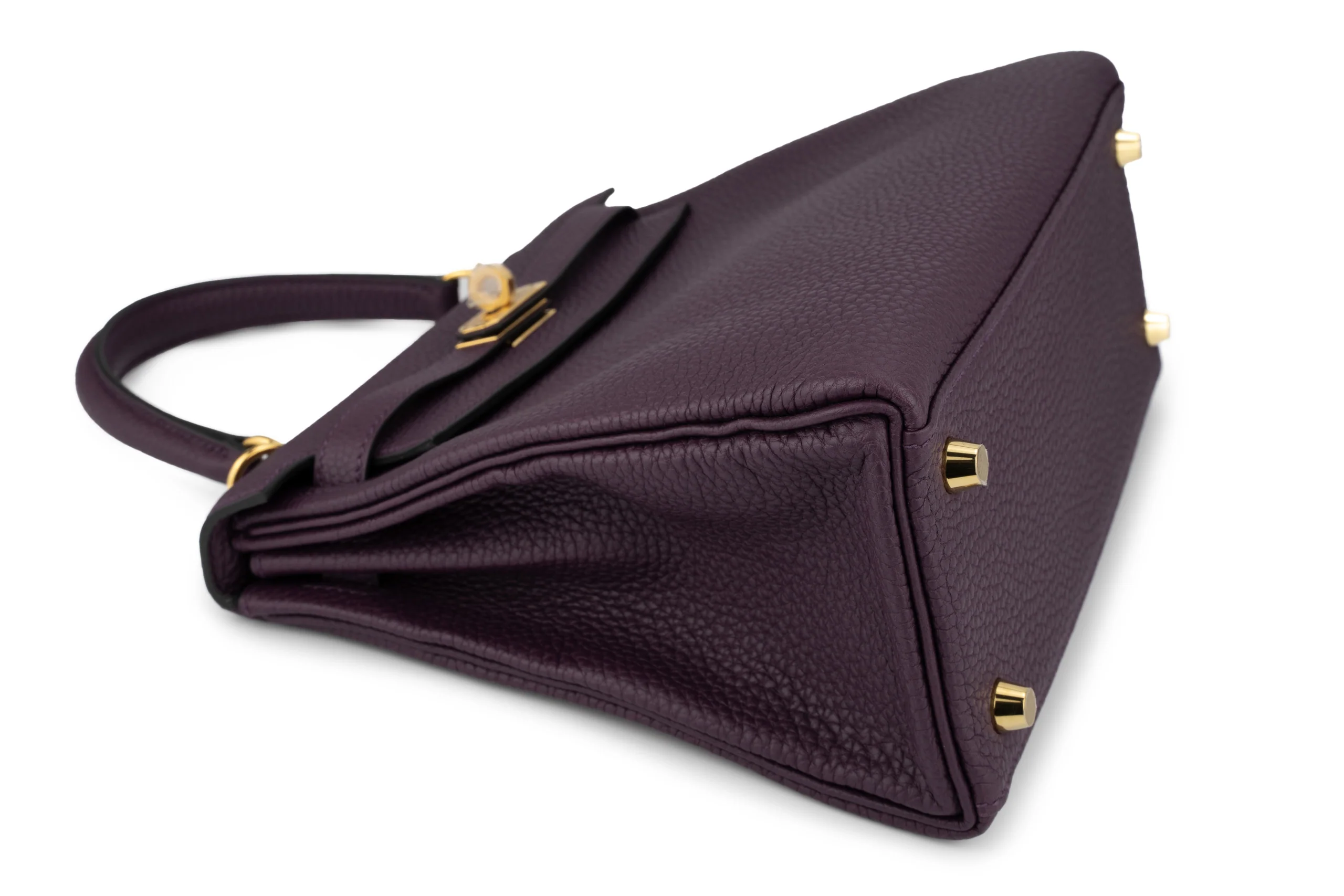 Hermès Kelly 25 Retourne Togo Cassis GHW - Image 8