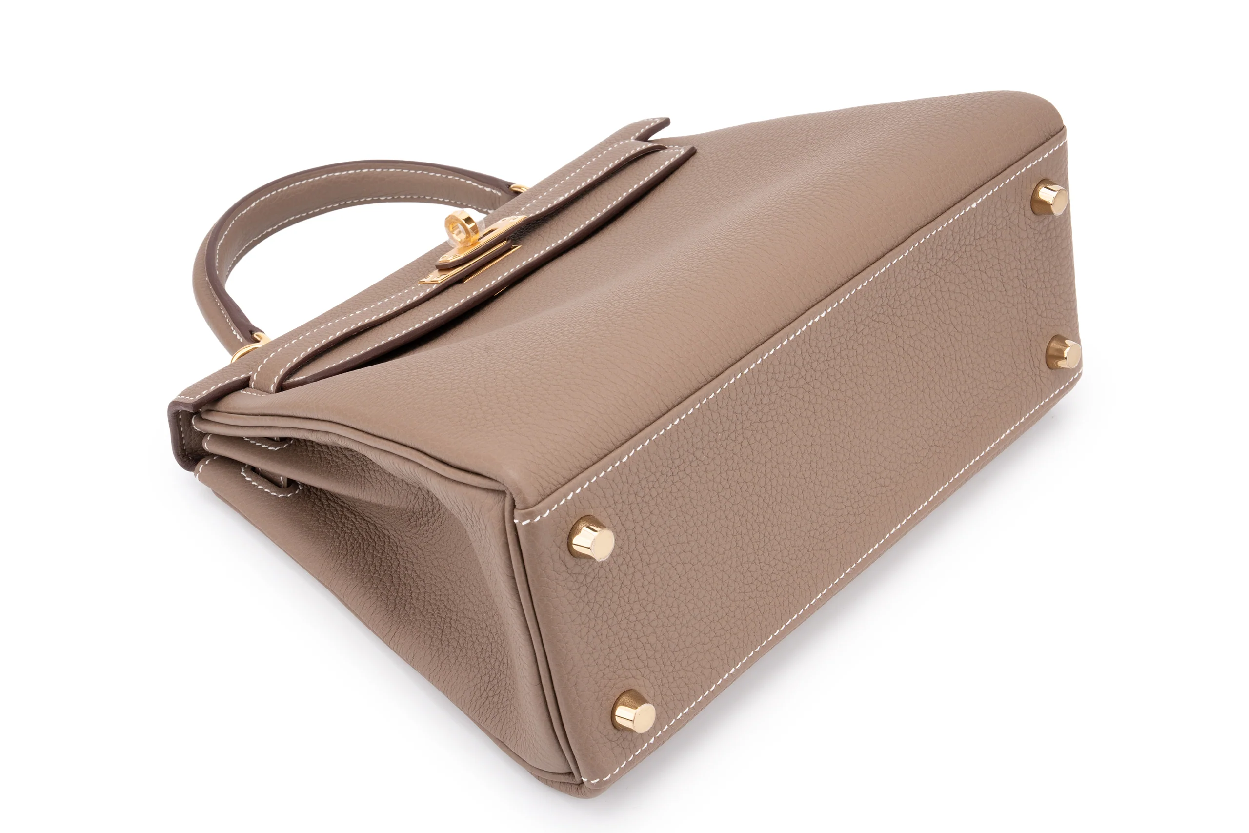 Hermès Kelly 25	Retourne	Togo	Etoupe	GHW - Image 9