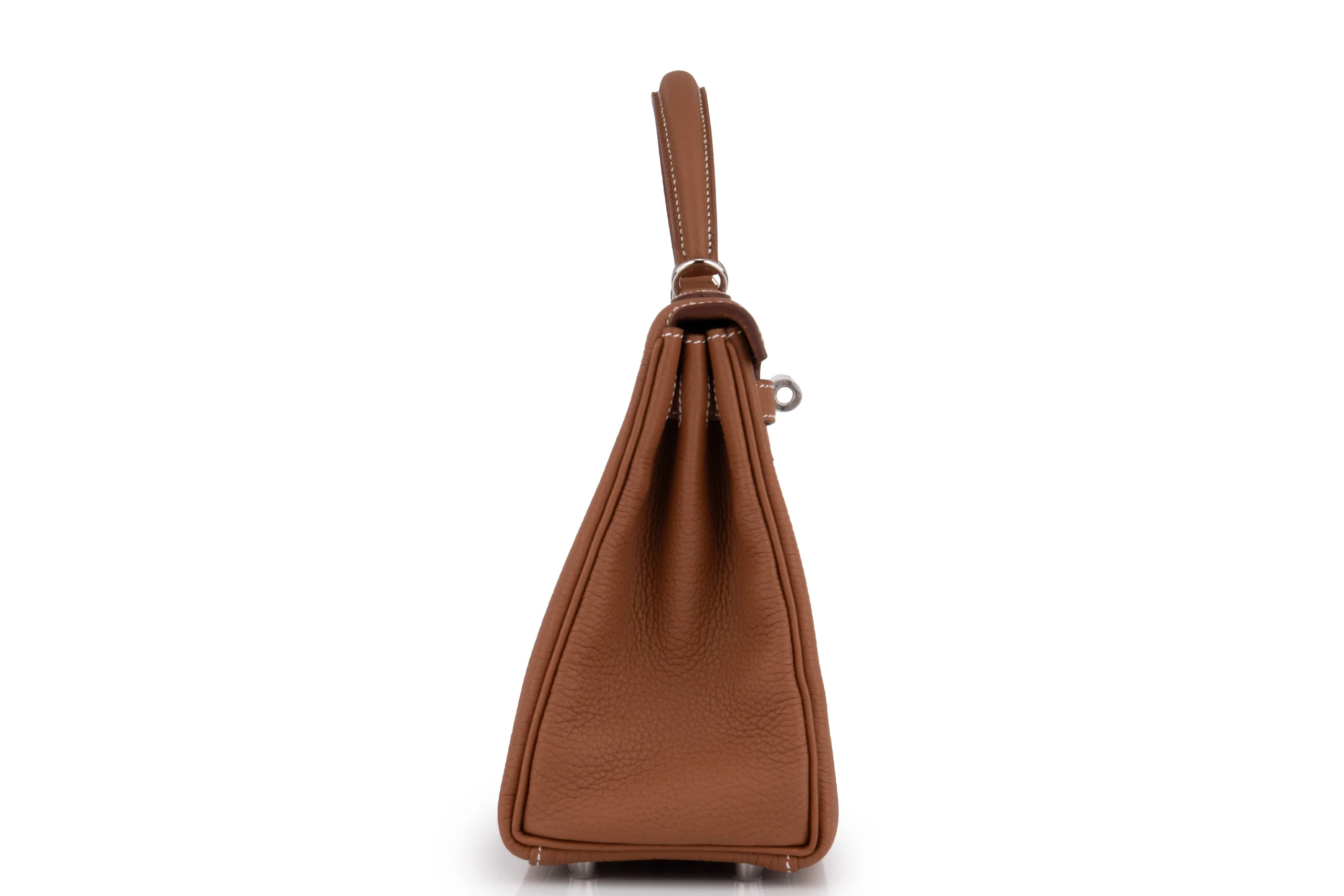 Hermès Kelly 25 	Retourne 	Togo 	Gold 	PHW - Image 10
