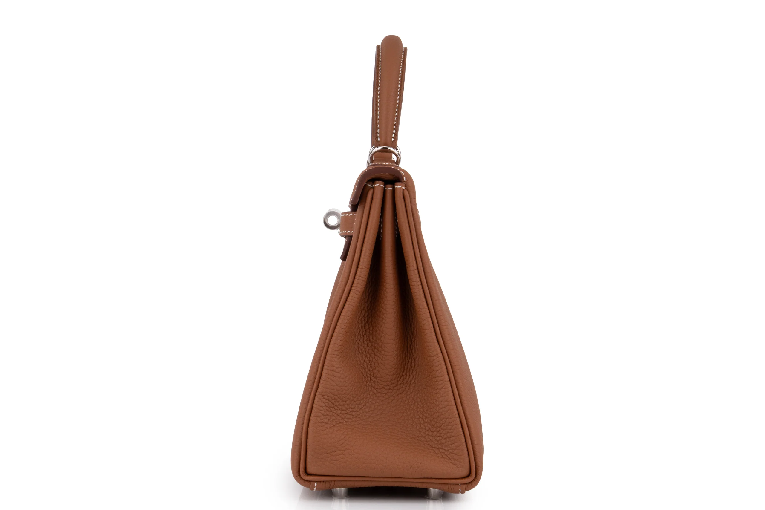 Hermès Kelly 25 	Retourne 	Togo 	Gold 	PHW - Image 3