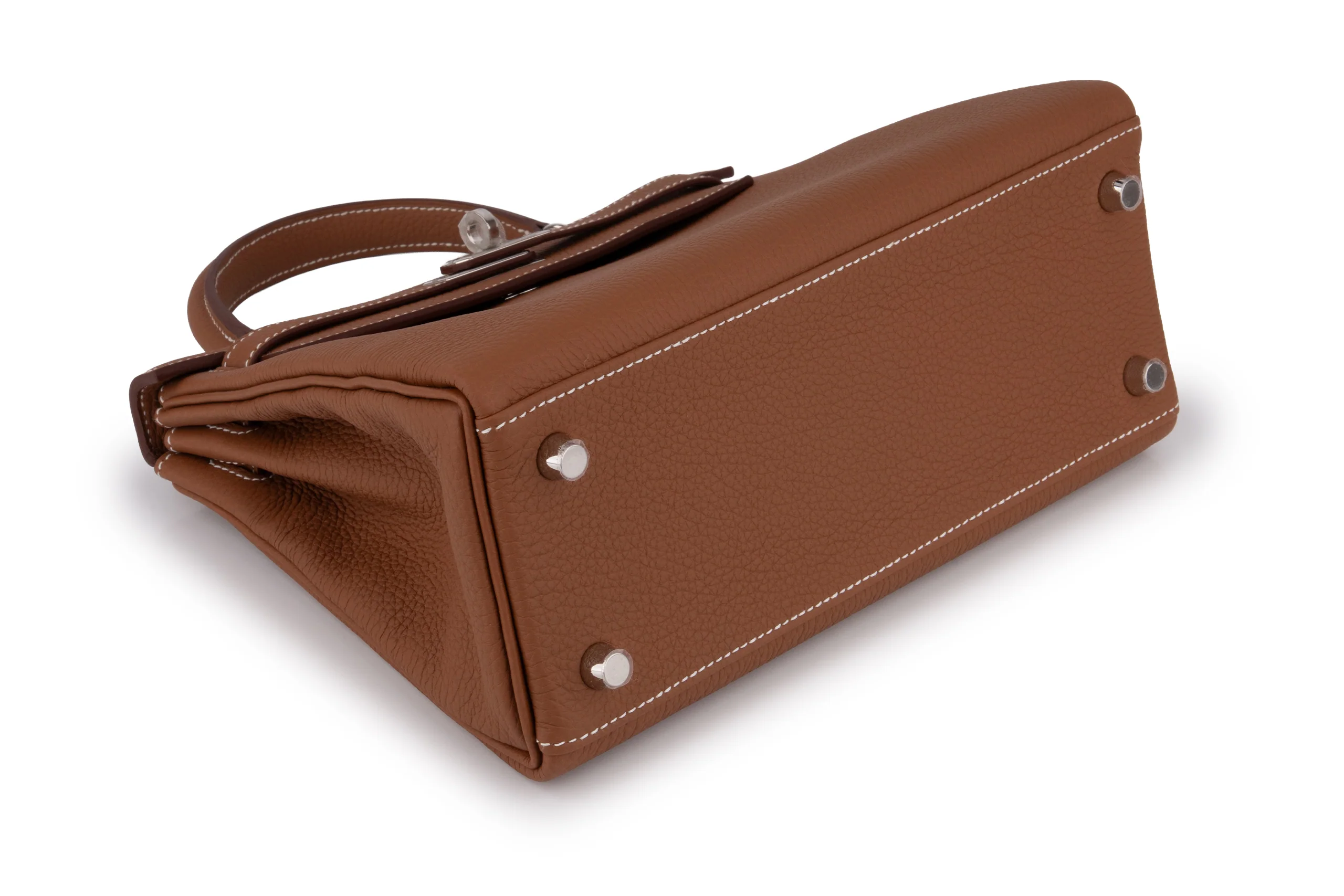 Hermès Kelly 25 	Retourne 	Togo 	Gold 	PHW - Image 7