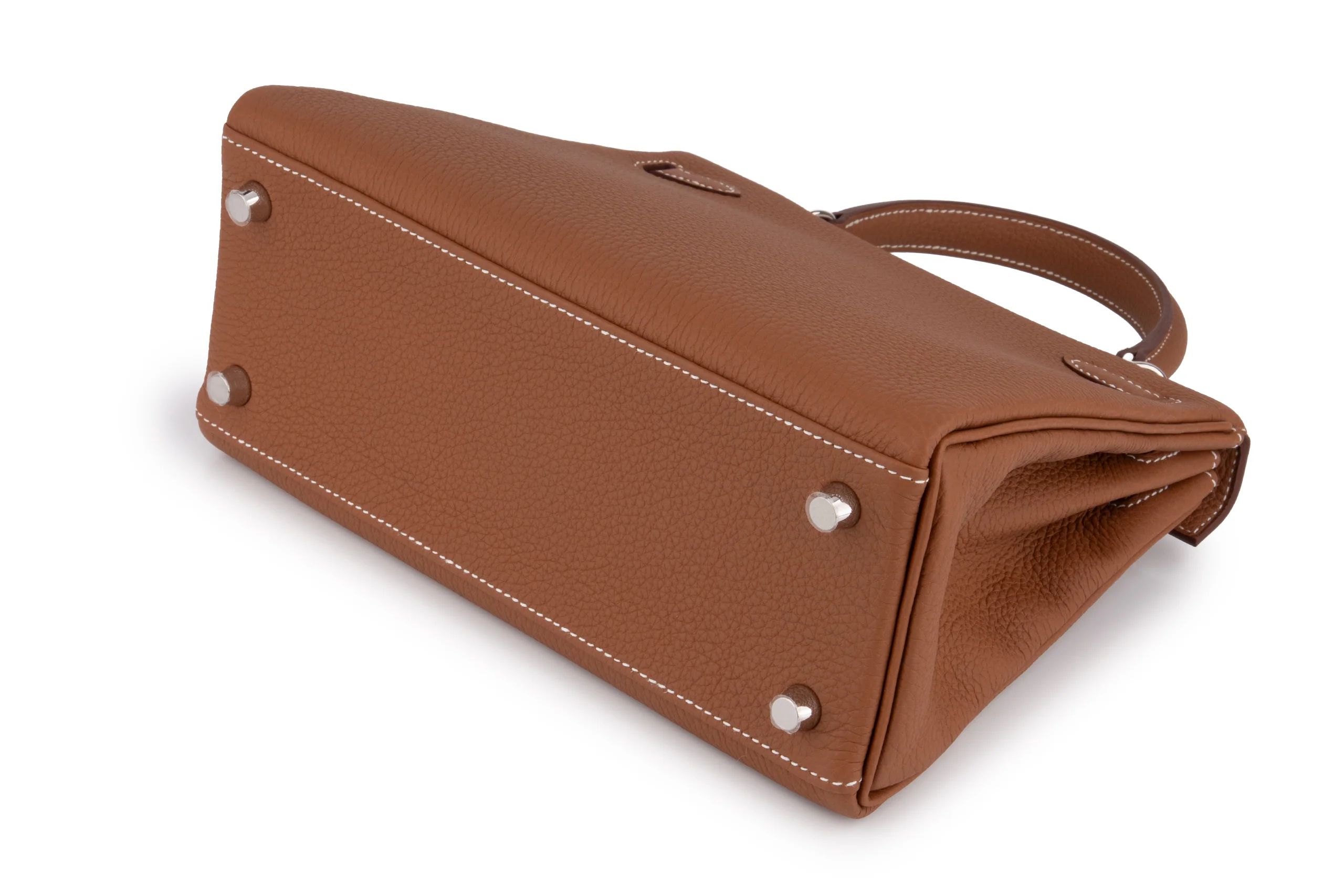 Hermès Kelly 25 	Retourne 	Togo 	Gold 	PHW - Image 8