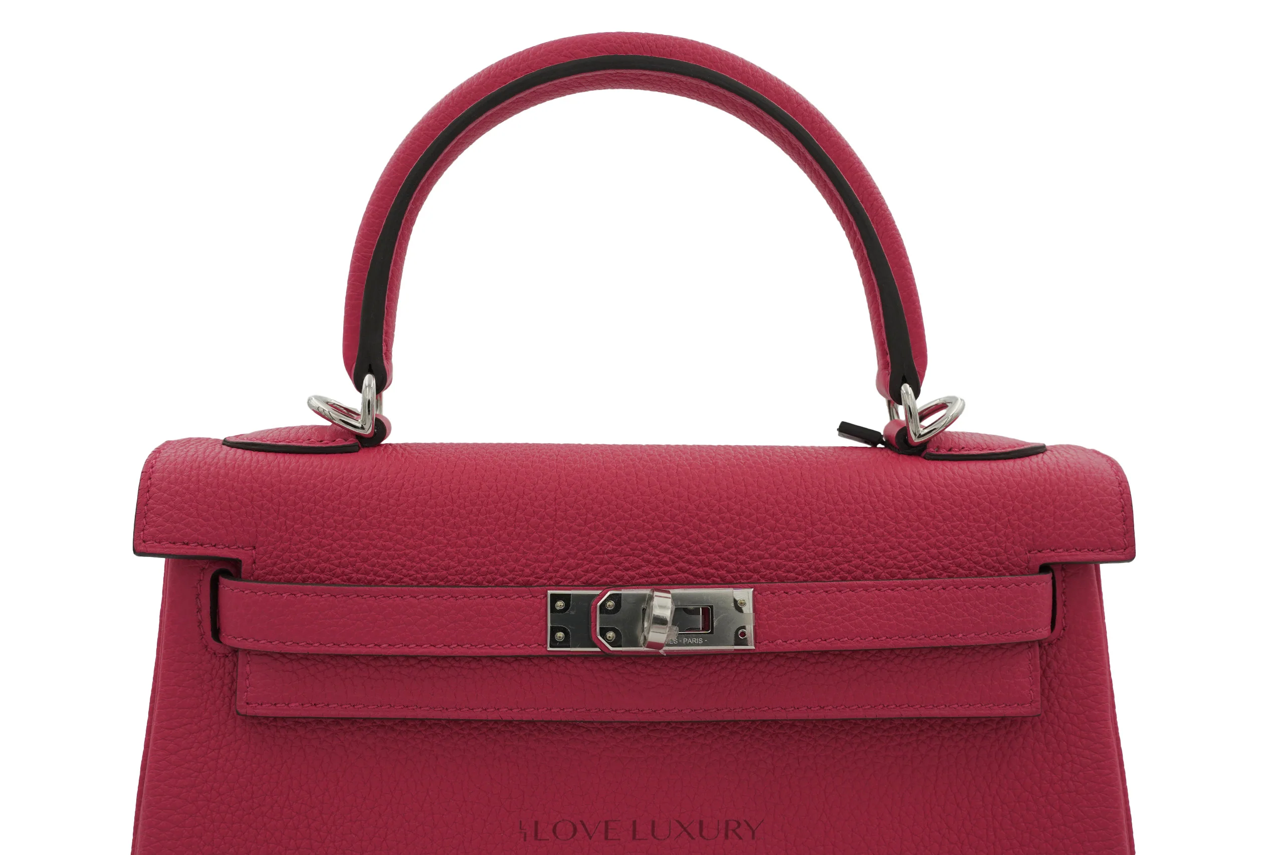 Hermès Kelly 25 Retourne Togo Rose Pop PHW - Image 6
