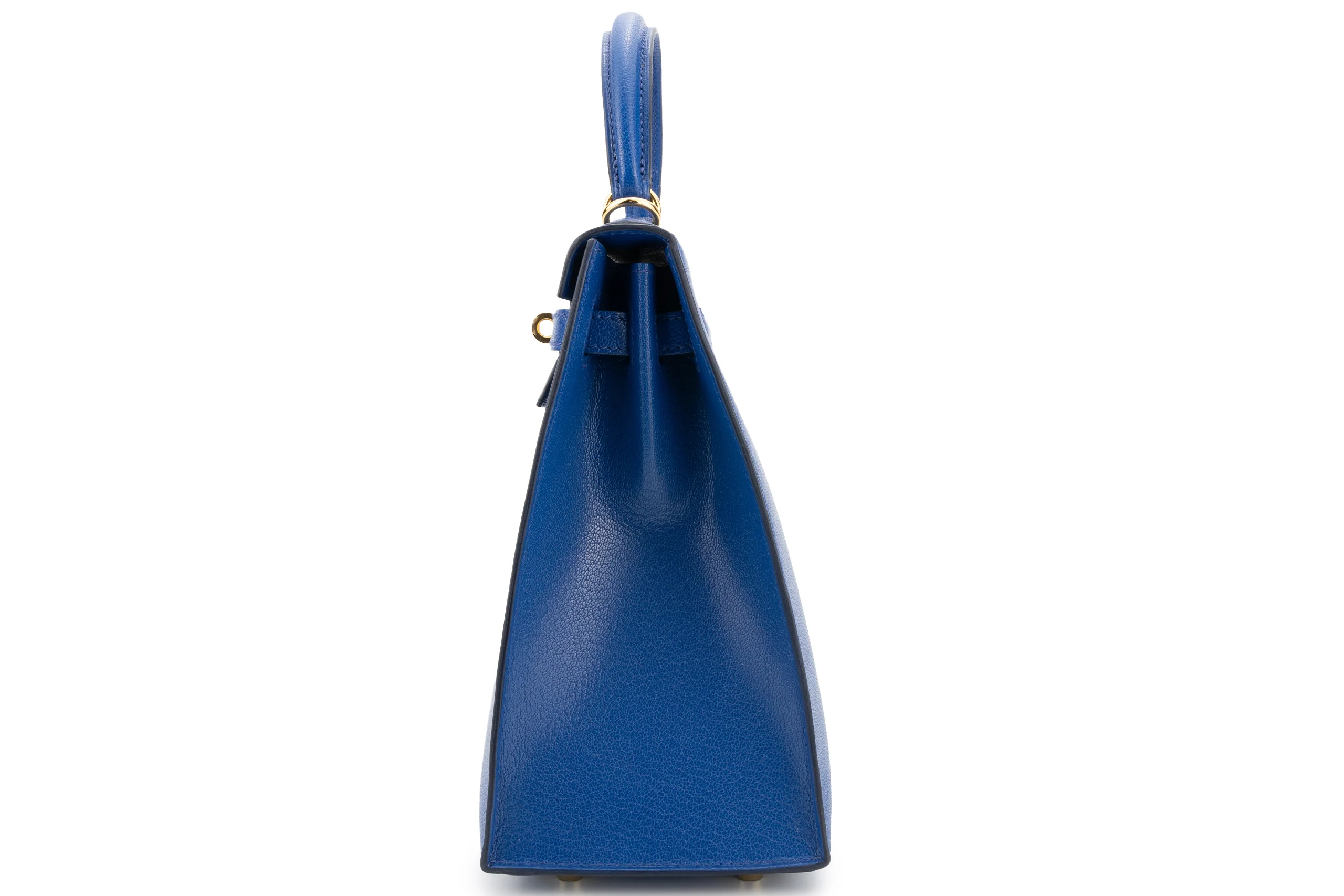 Hermès Kelly 25 Sellier Chamkila Chevre Bleu Royal GHW - Image 3