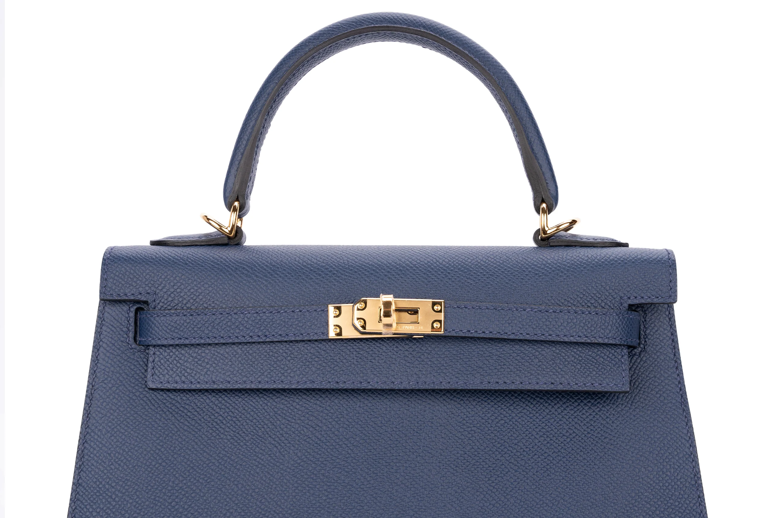 Hermès Kelly 25 Sellier Epsom Bleu Navy GHW - Image 7