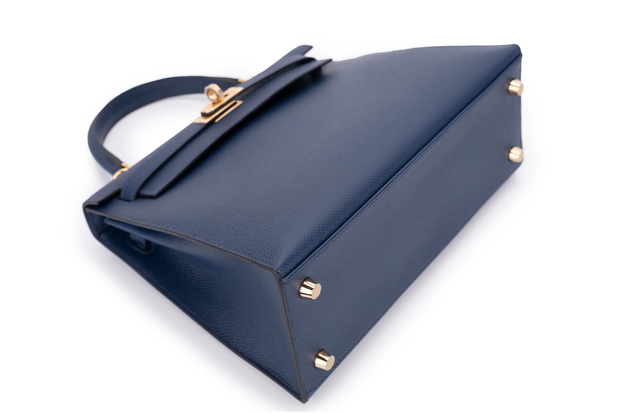 Hermès Kelly 25 Sellier Epsom Bleu Navy GHW - Image 9