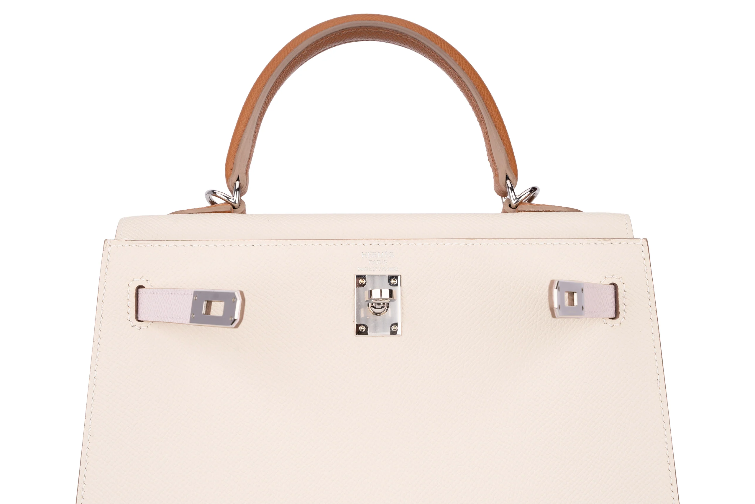 Hermès Kelly 25 Sellier Epsom Tri-Colour PHW - Image 8