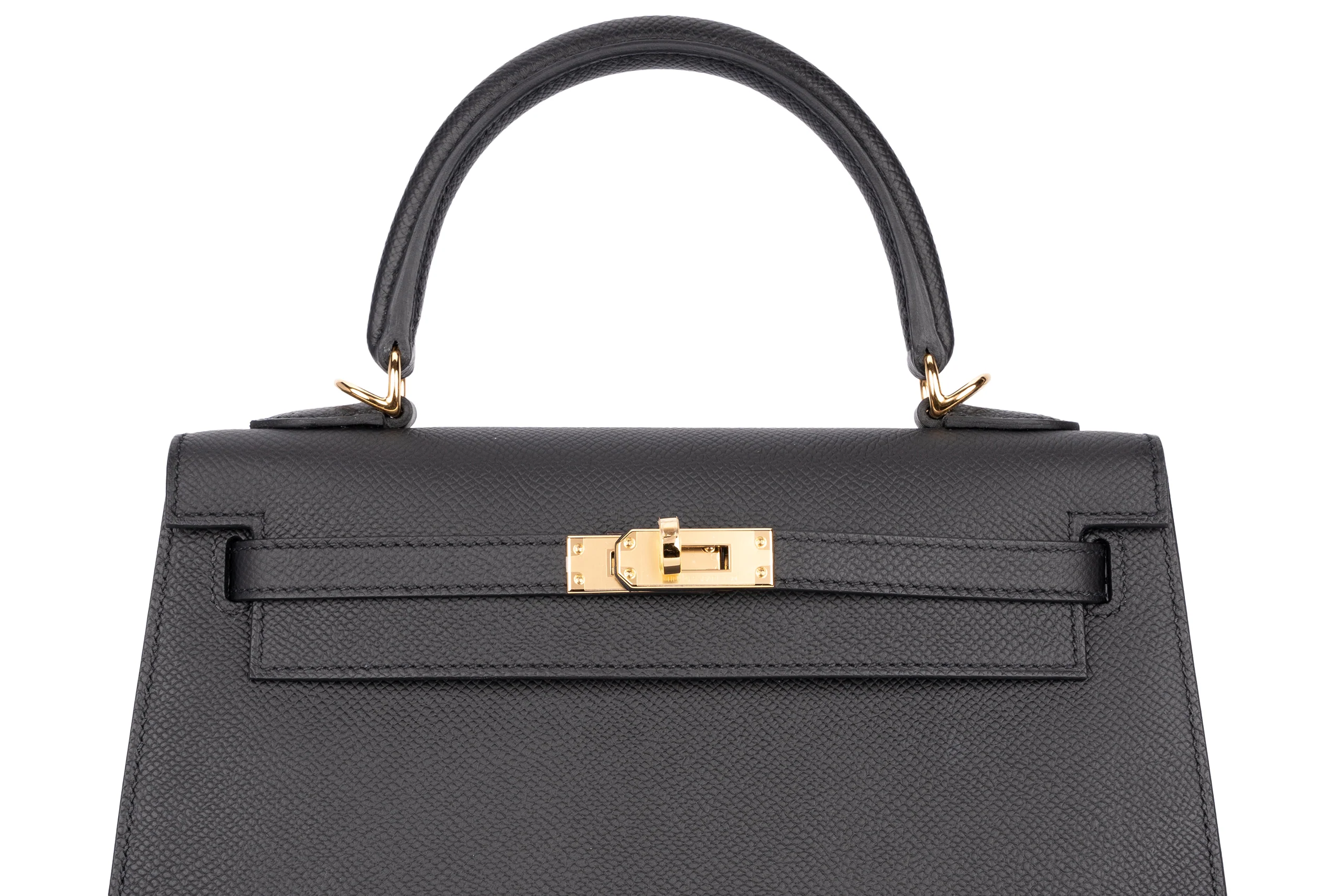 Hermès Kelly 25 Sellier Epsom Veau Noir GHW - Image 7