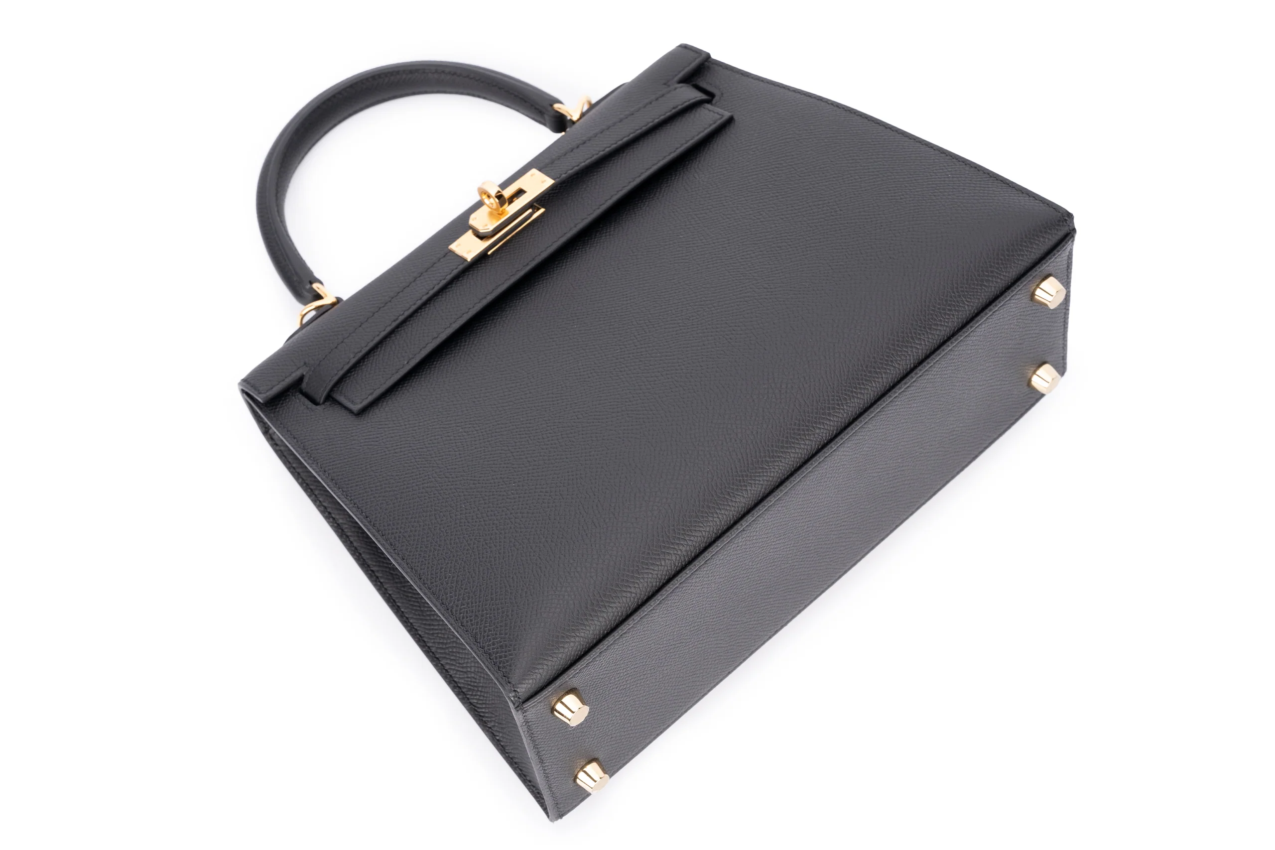 Hermès Kelly 25 Sellier Epsom Veau Noir GHW - Image 9