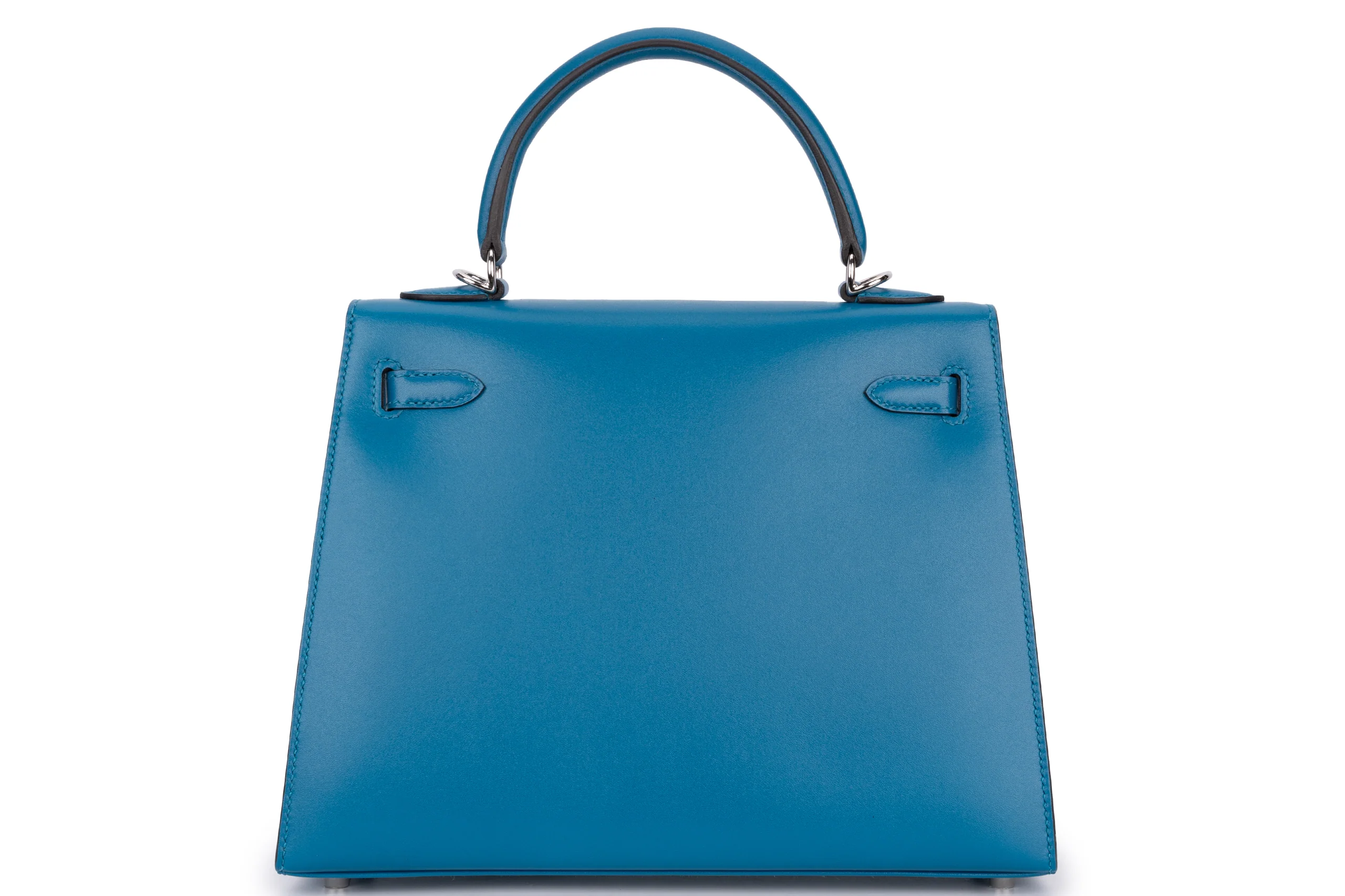Hermès Kelly 25	Sellier	Tadelakt	Bleu Izmir	PHW - Image 4