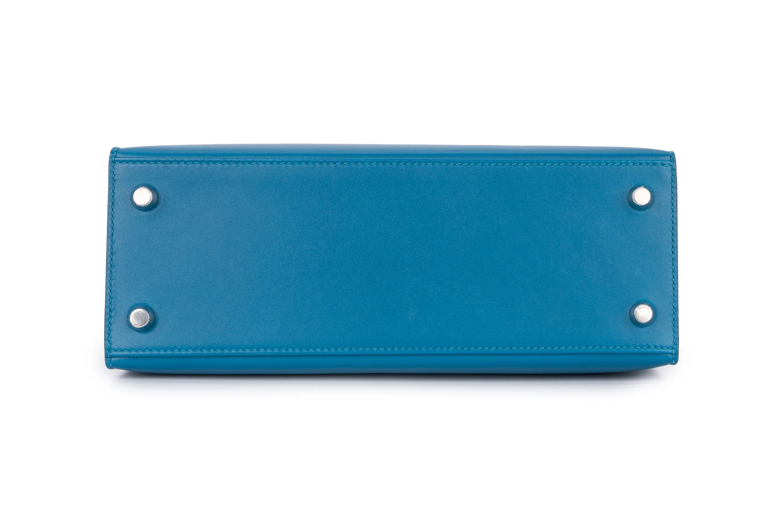 Hermès Kelly 25	Sellier	Tadelakt	Bleu Izmir	PHW - Image 6