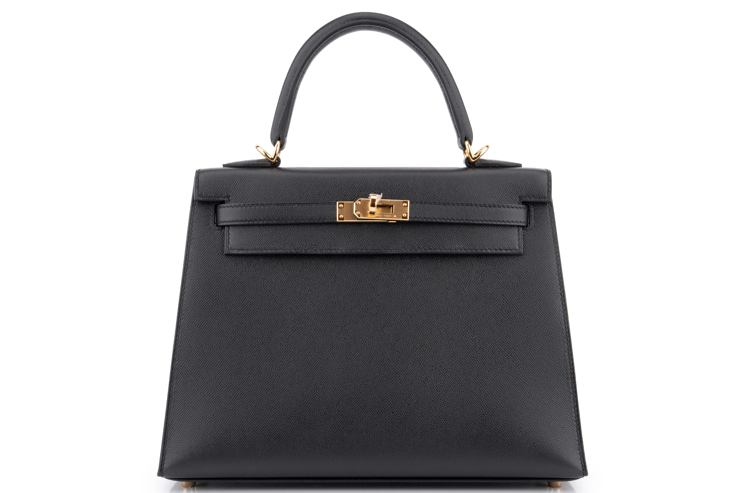 Hermès Kelly 25	Veau Madame	Noir/Blue Sapphire GHW