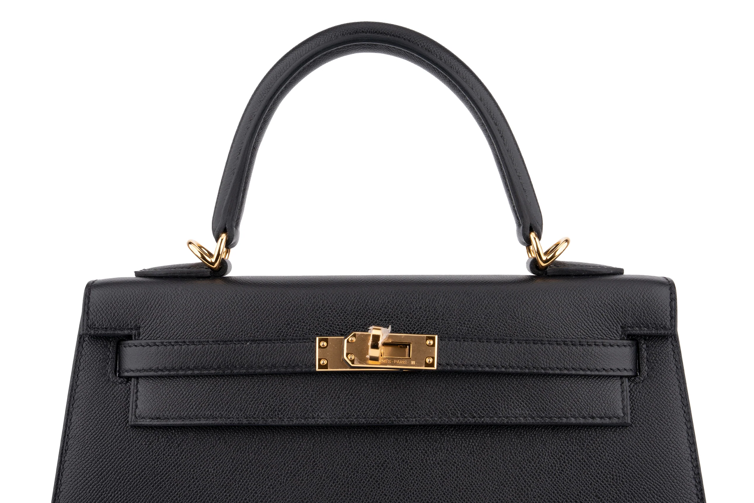 Hermès Kelly 25	Veau Madame	Noir/Blue Sapphire GHW - Image 7