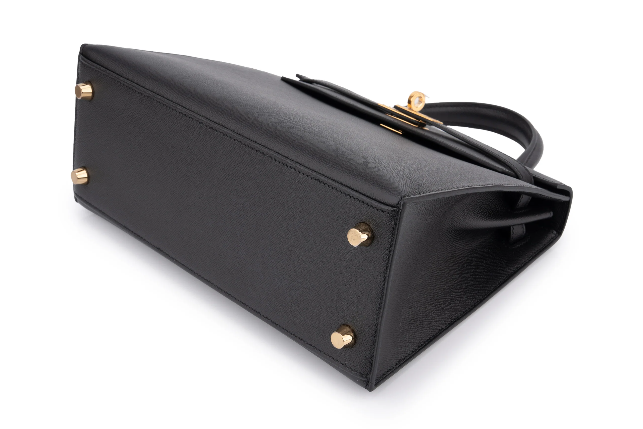 Hermès Kelly 25	Veau Madame	Noir/Blue Sapphire GHW - Image 8