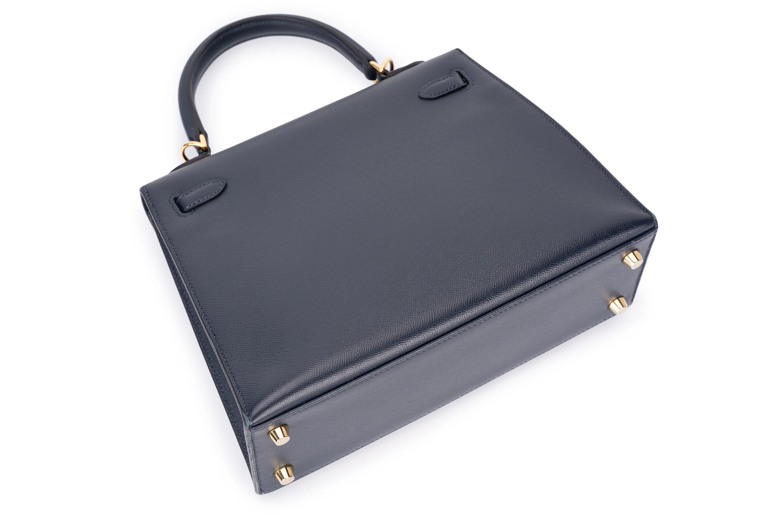 Hermès Kelly 25 Veau Togo Madame 2z Bleu Nuit GHW - Image 15