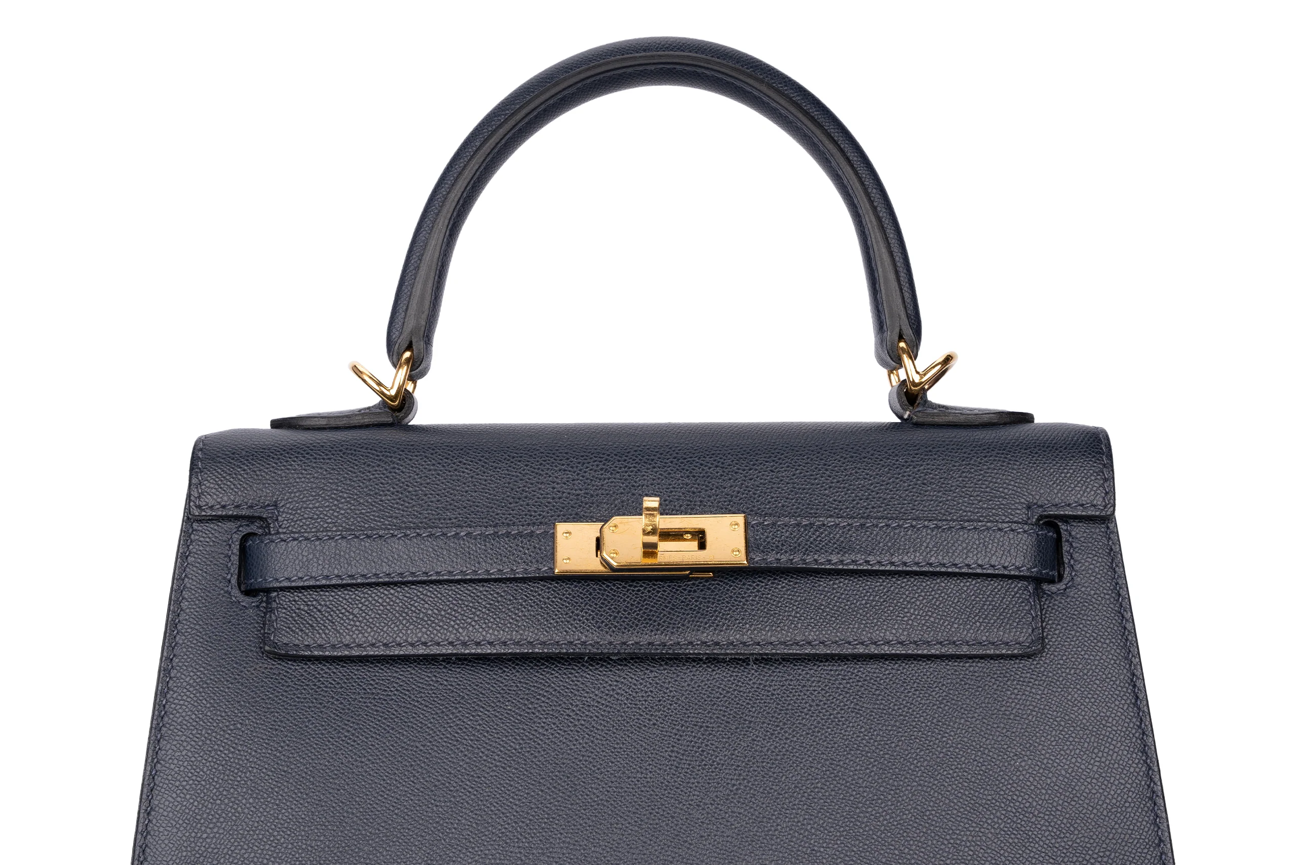 Hermès Kelly 25 Veau Togo Madame 2z Bleu Nuit GHW - Image 8