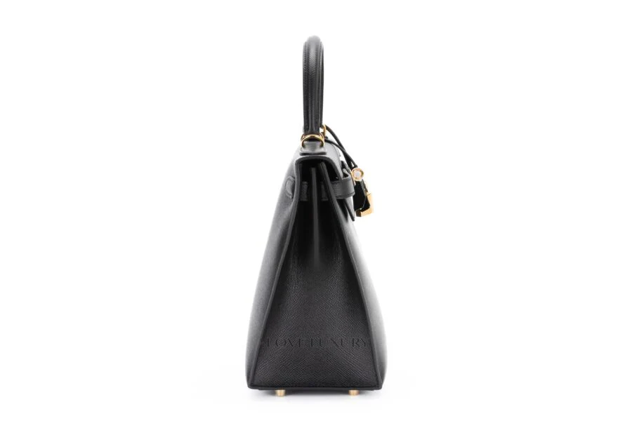 Hermès Kelly 28 Black Epsom Sellier Ghw - Image 4