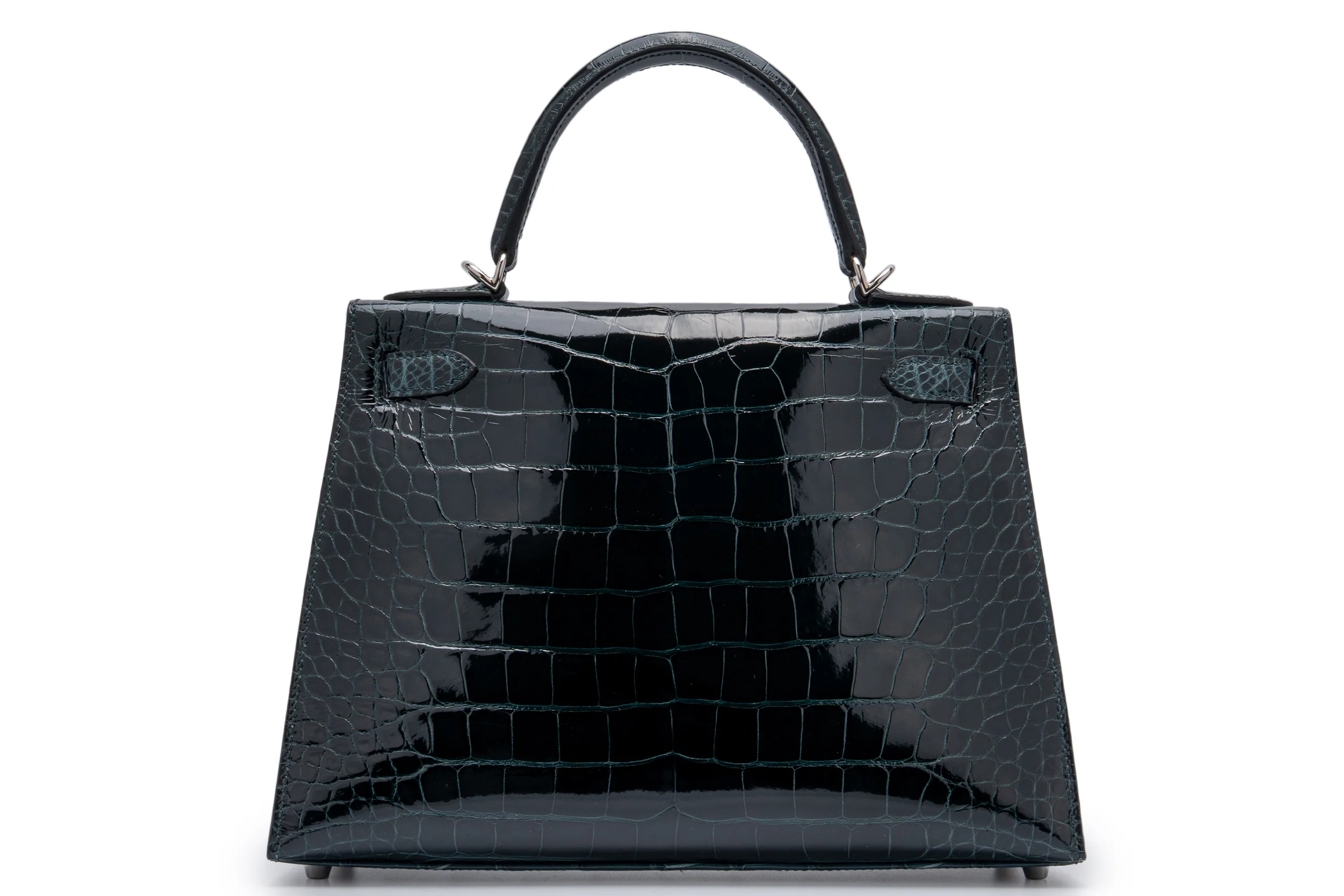 Hermès Kelly 28 Alligator Vert Cypres PHW - Image 3