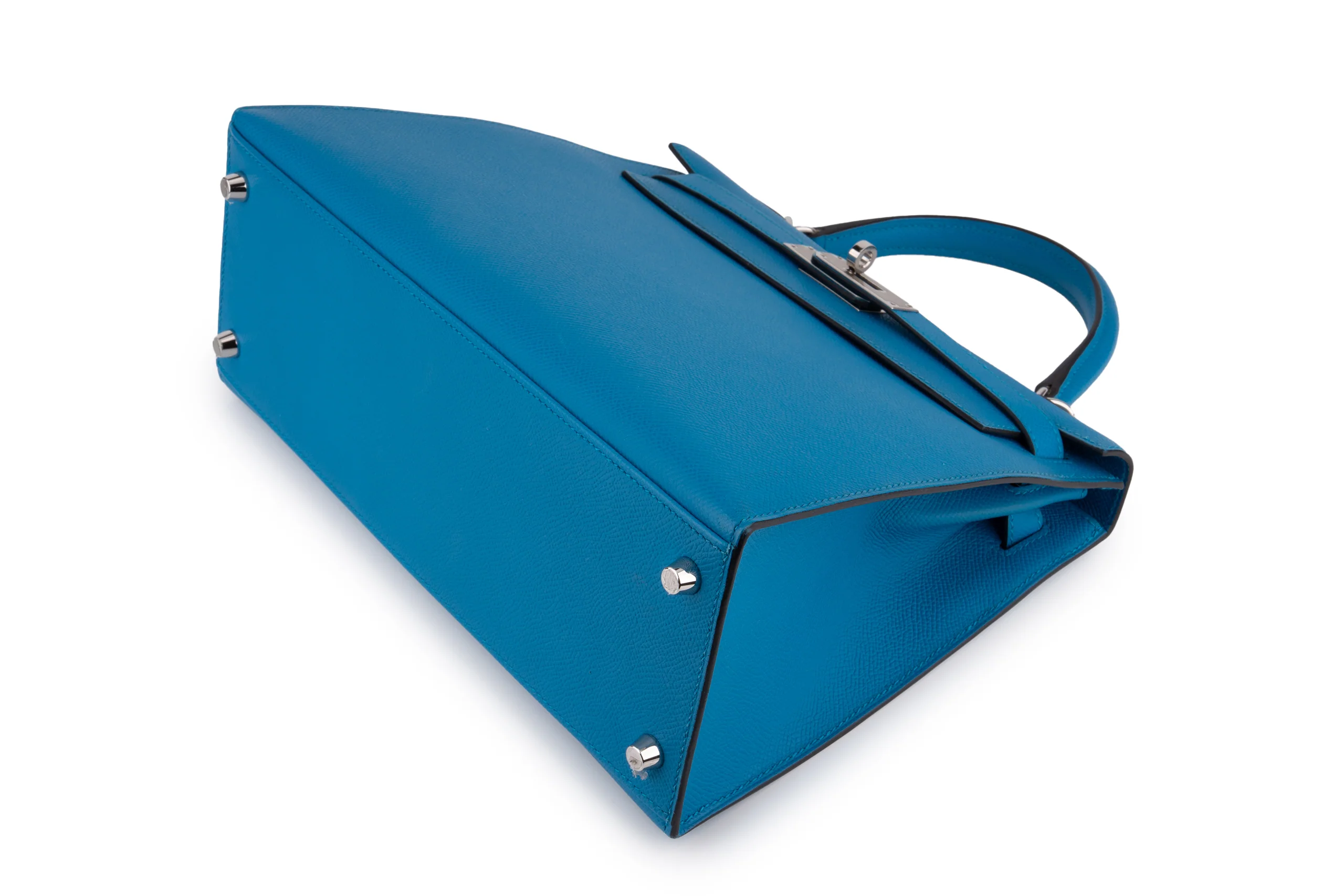 Hermès Kelly 28	Epsom	Bleu Tie	PHW - Image 11