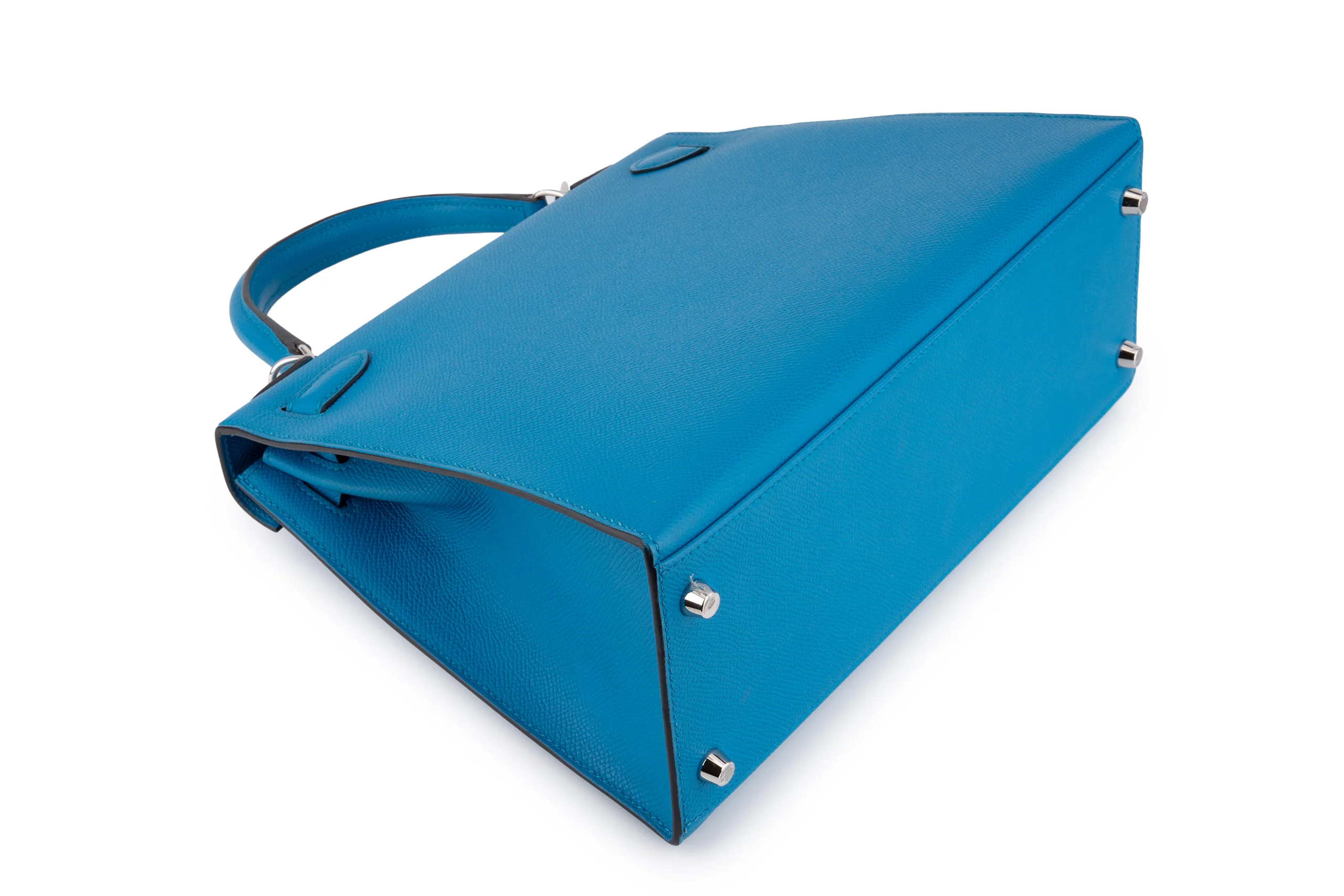 Hermès Kelly 28	Epsom	Bleu Tie	PHW - Image 14
