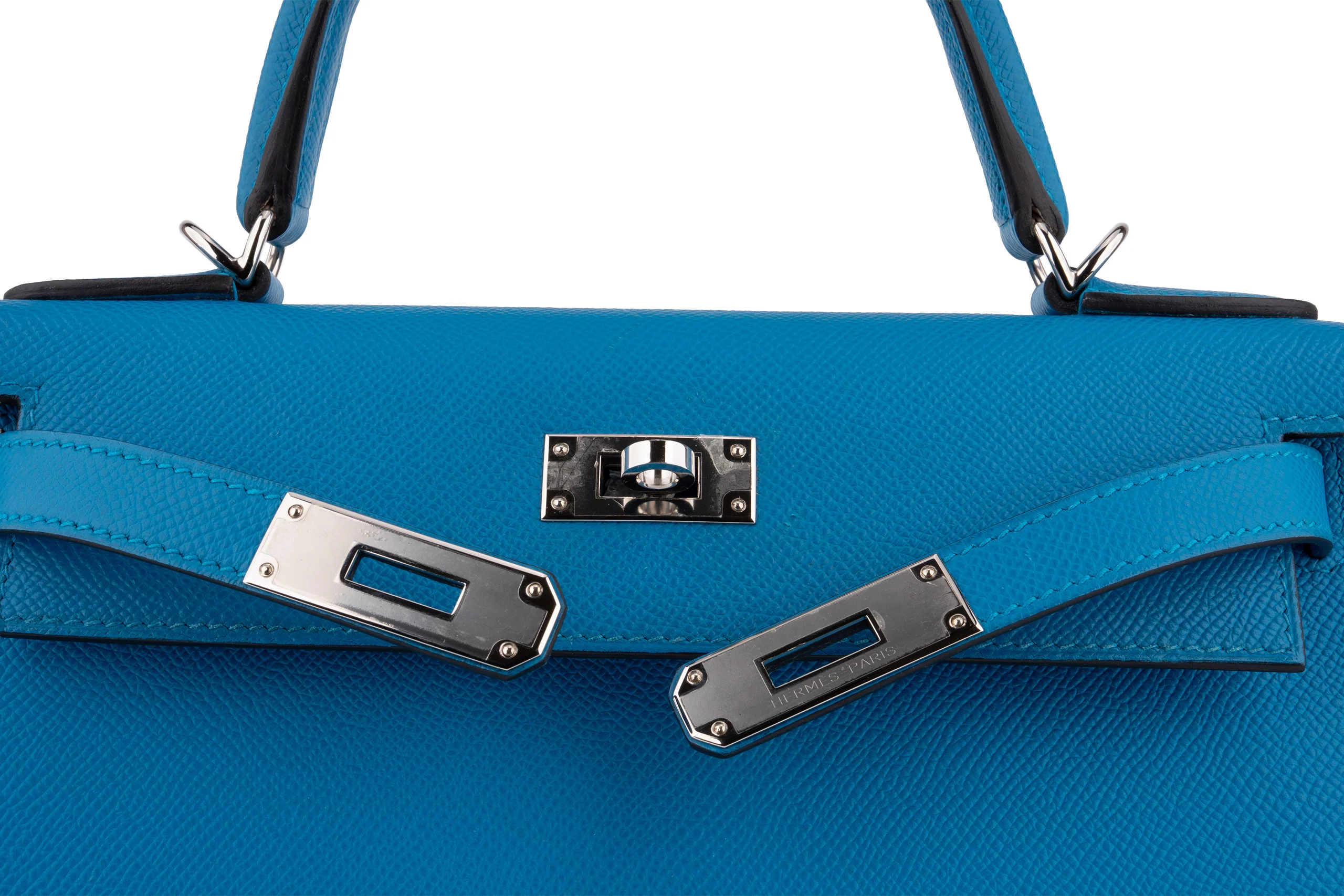 Hermès Kelly 28	Epsom	Bleu Tie	PHW - Image 8