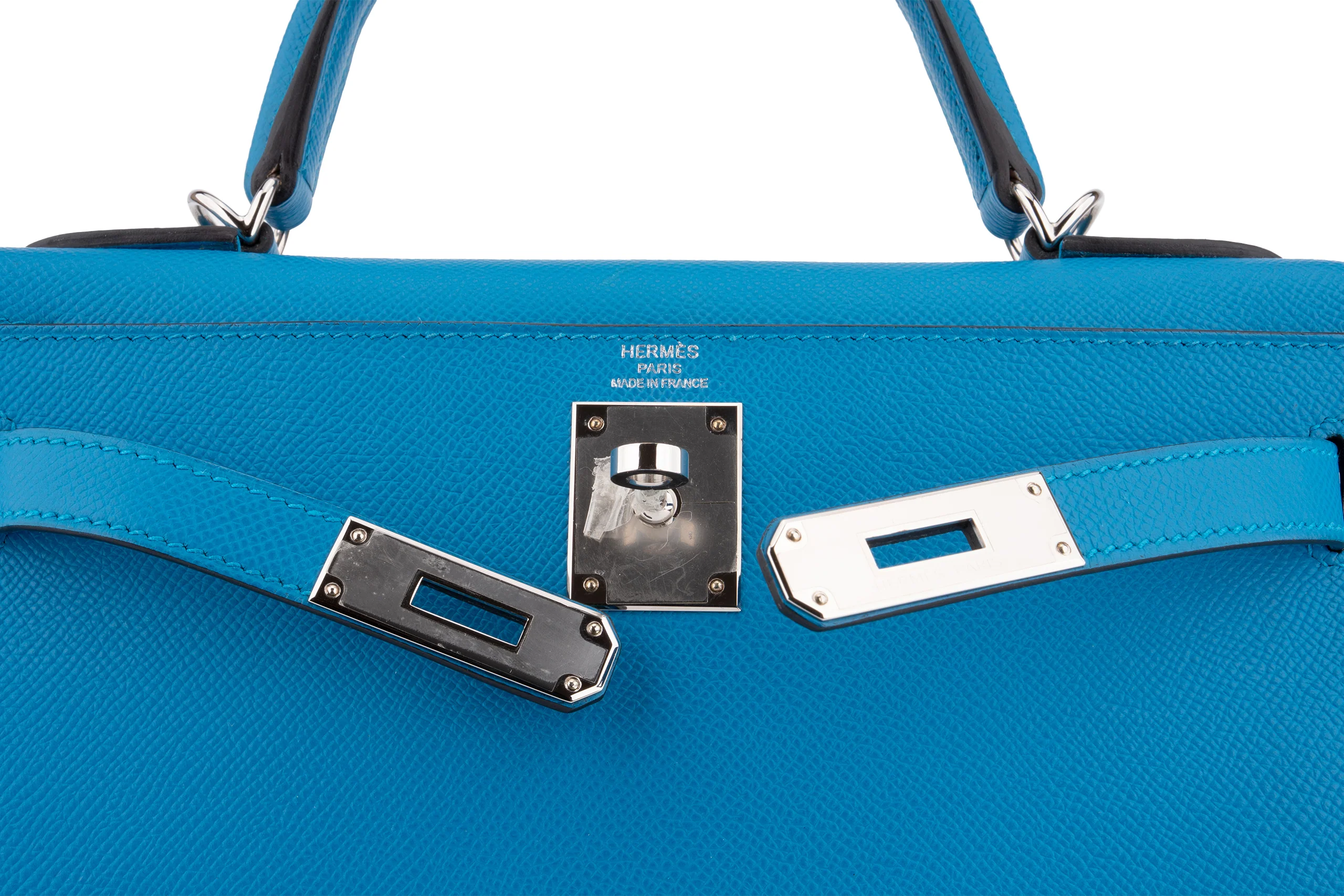 Hermès Kelly 28	Epsom	Bleu Tie	PHW - Image 9