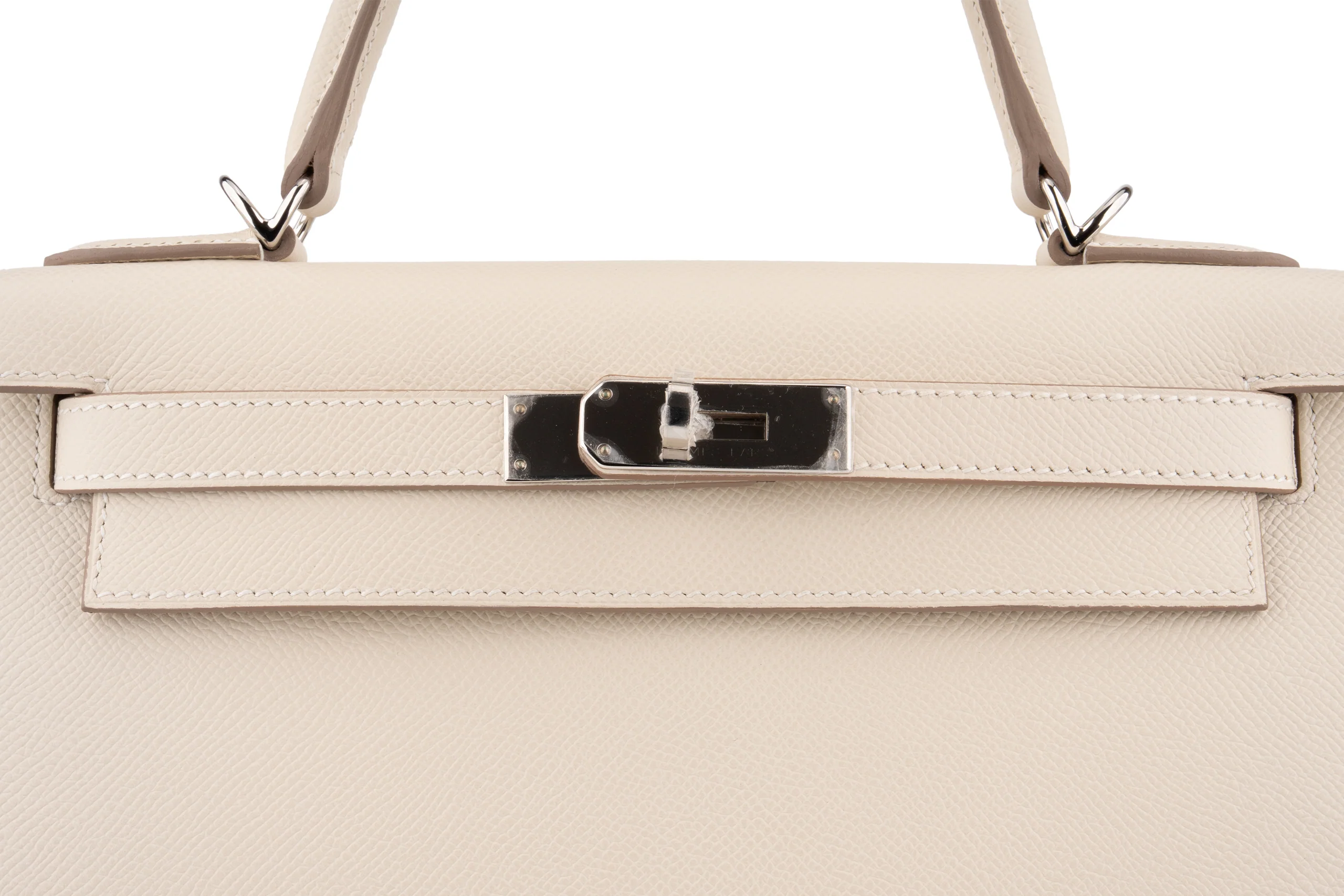 Hermès Kelly 28 		Epsom 	Craie 	PHW - Image 7