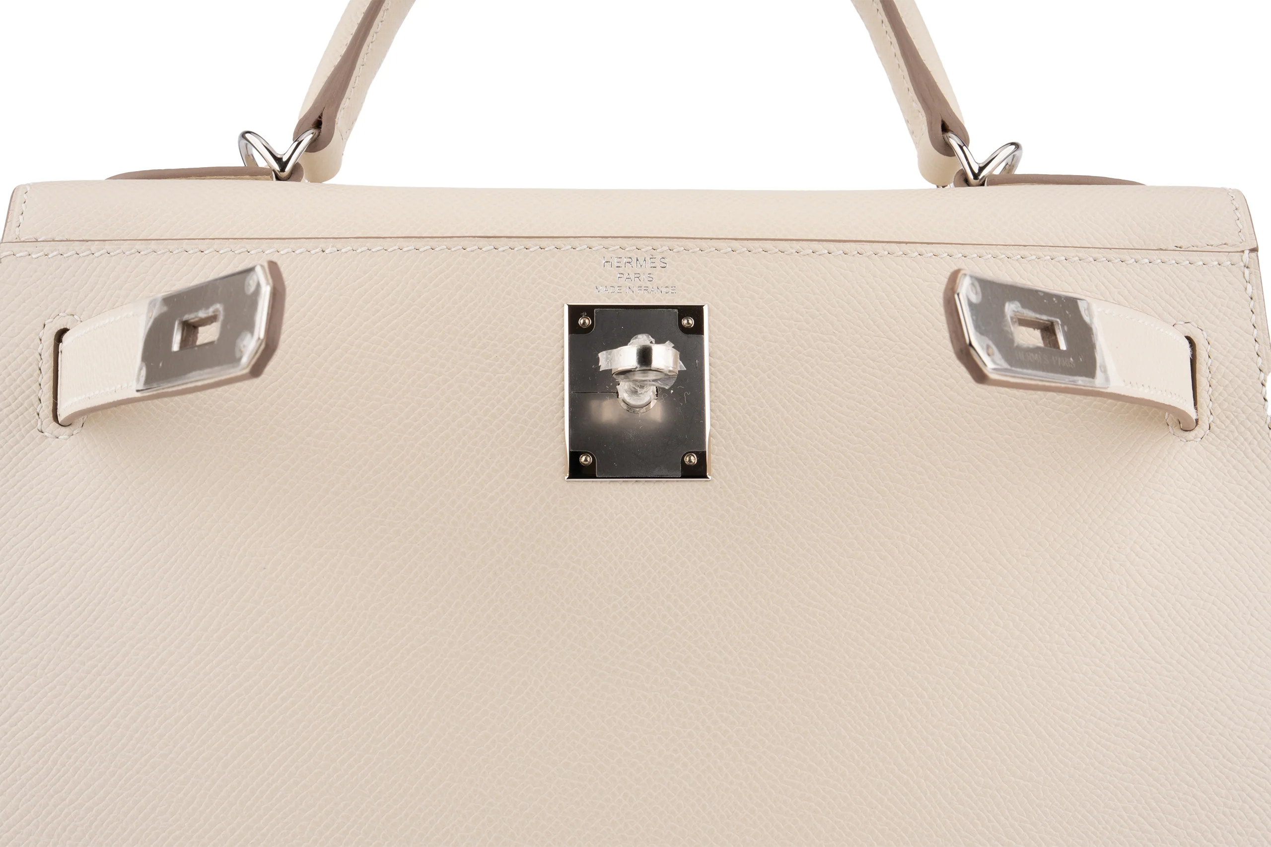 Hermès Kelly 28 		Epsom 	Craie 	PHW - Image 9