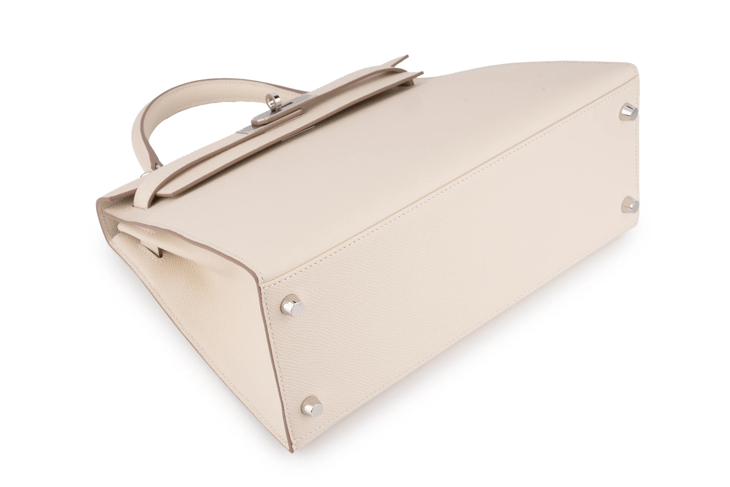 Hermès Kelly 28		 Epsom 	Craie 	PHW - Image 11