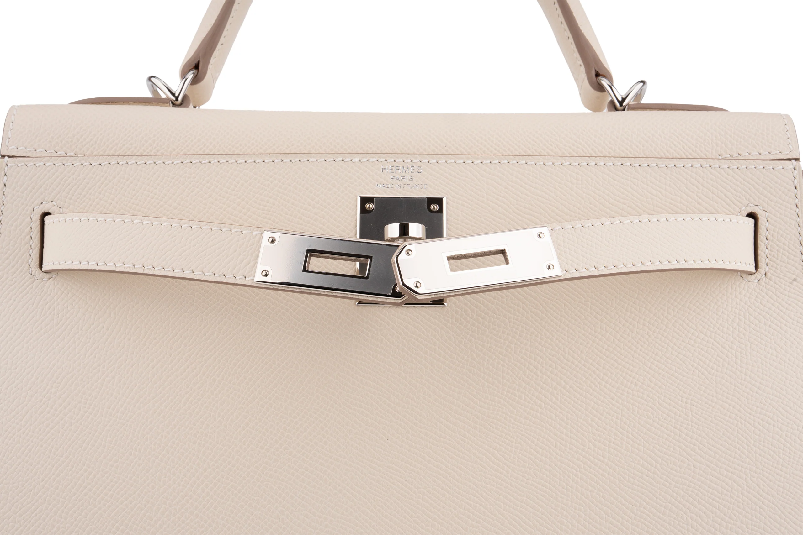 Hermès Kelly 28		 Epsom 	Craie 	PHW - Image 8