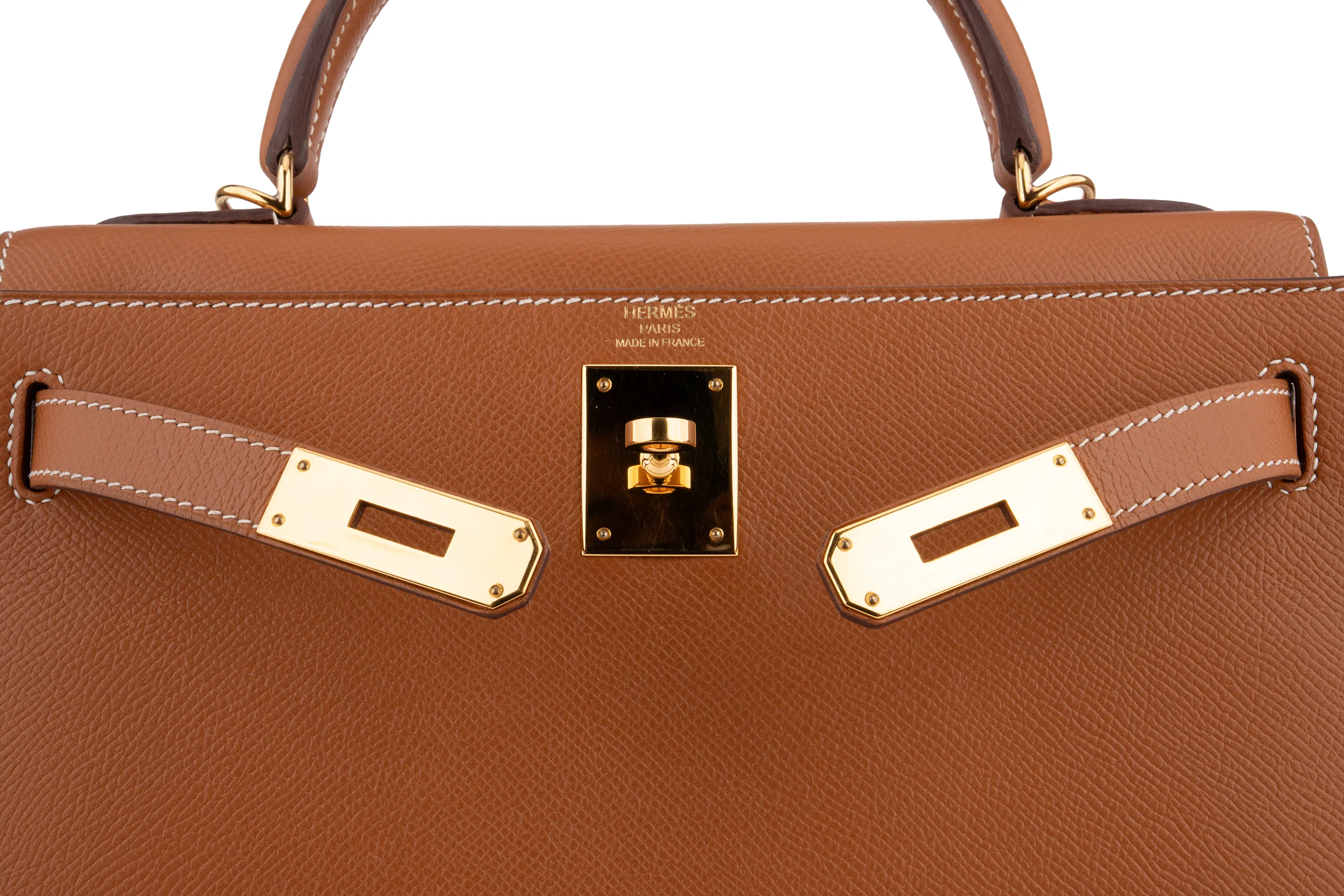 Hermès Kelly 28 		Epsom 	Gold 	GHW - Image 9
