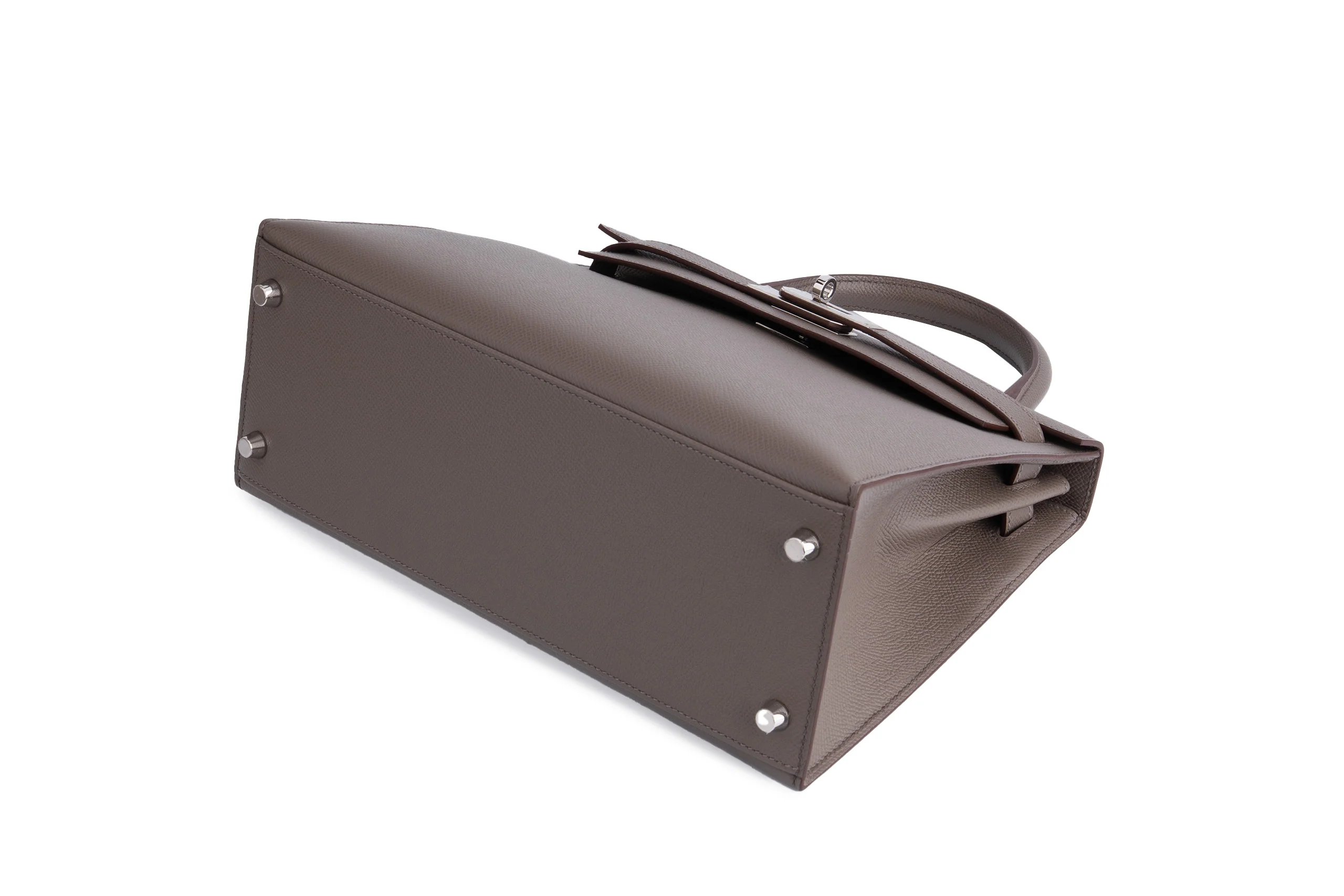 Hermès  Kelly 28		Epsom	Gris Etain	PHW - Image 8