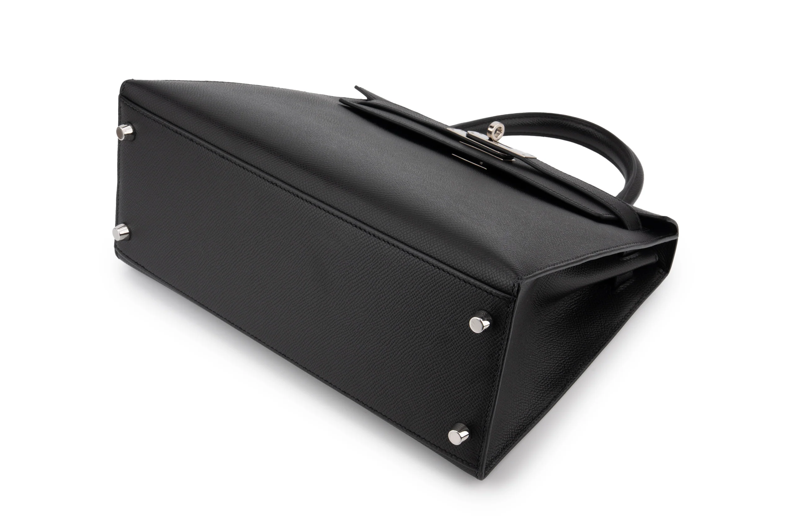 Hermès Kelly 28 			Epsom 	Noir 	PHW - Image 11
